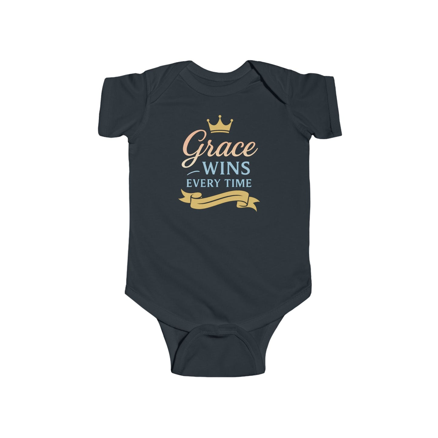 Grace Wins Infant Bodysuit | Cute Baby Outfit, Newborn Gift, Baby Shower Present, Inspirational Kids Clothes, Everyday Wear