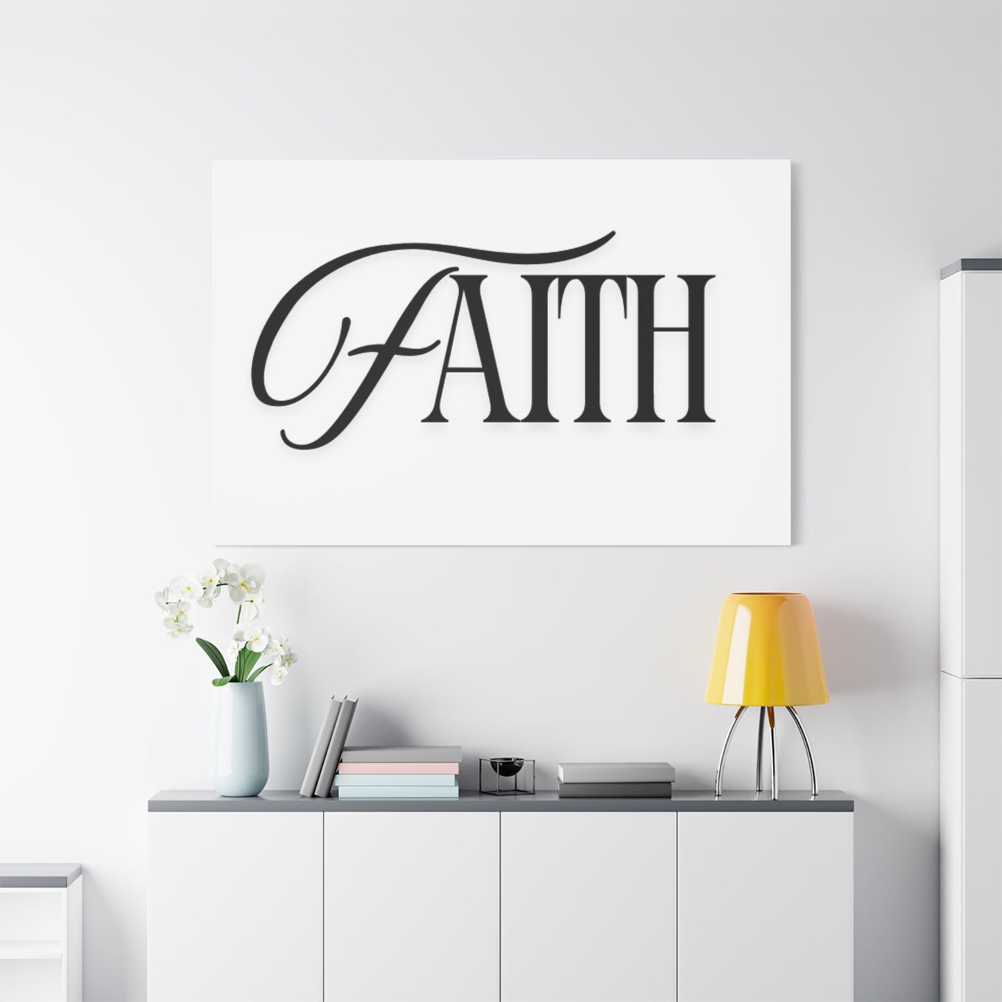 Faith typography wall art Canvas | Matte stretched 1.25"