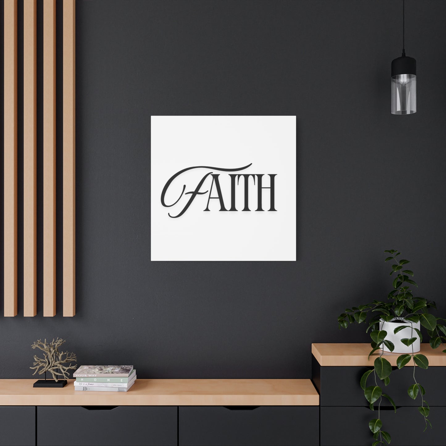 Faith typography wall art Canvas | Matte stretched 1.25"