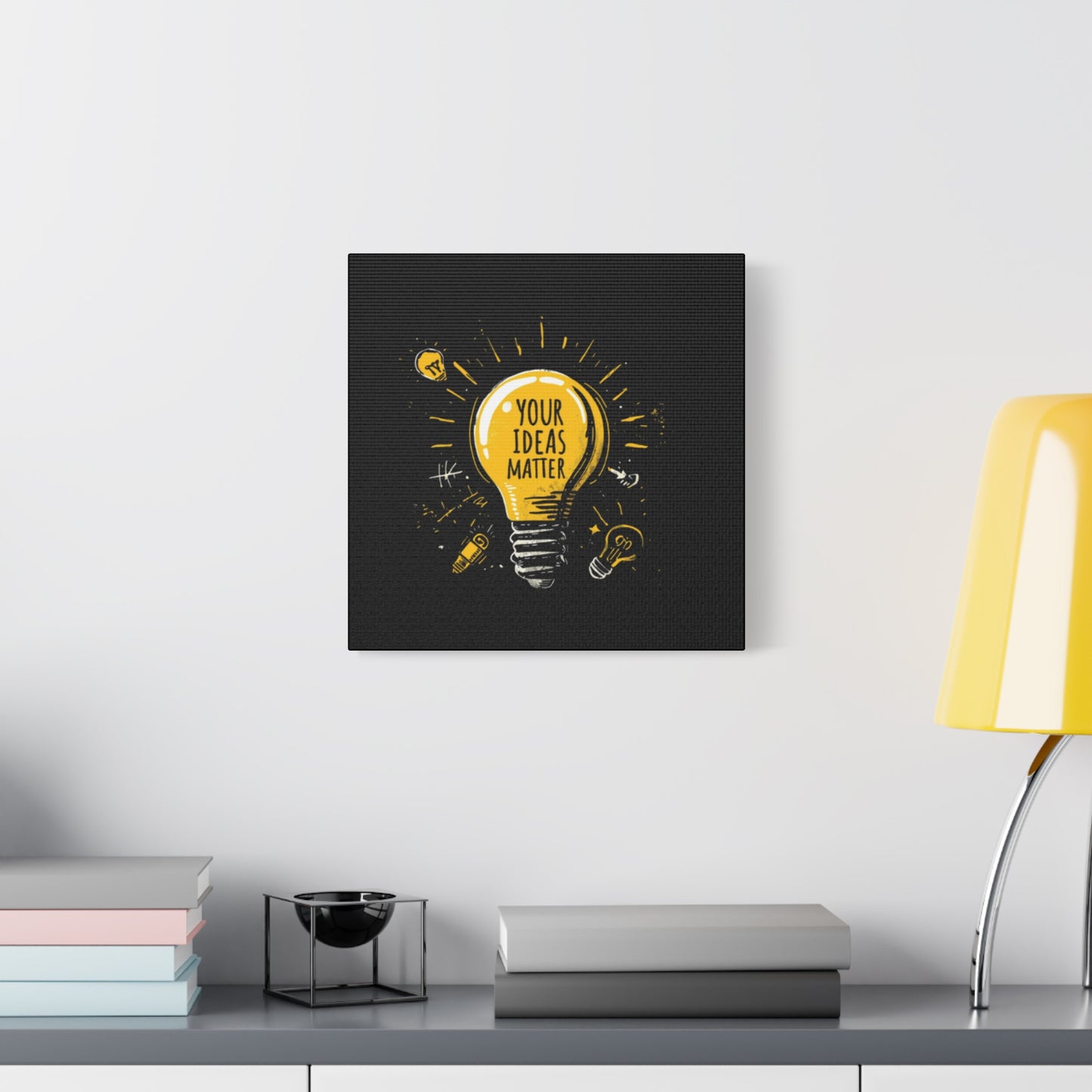 Your Ideas Matter lightbulb Matte Canvas