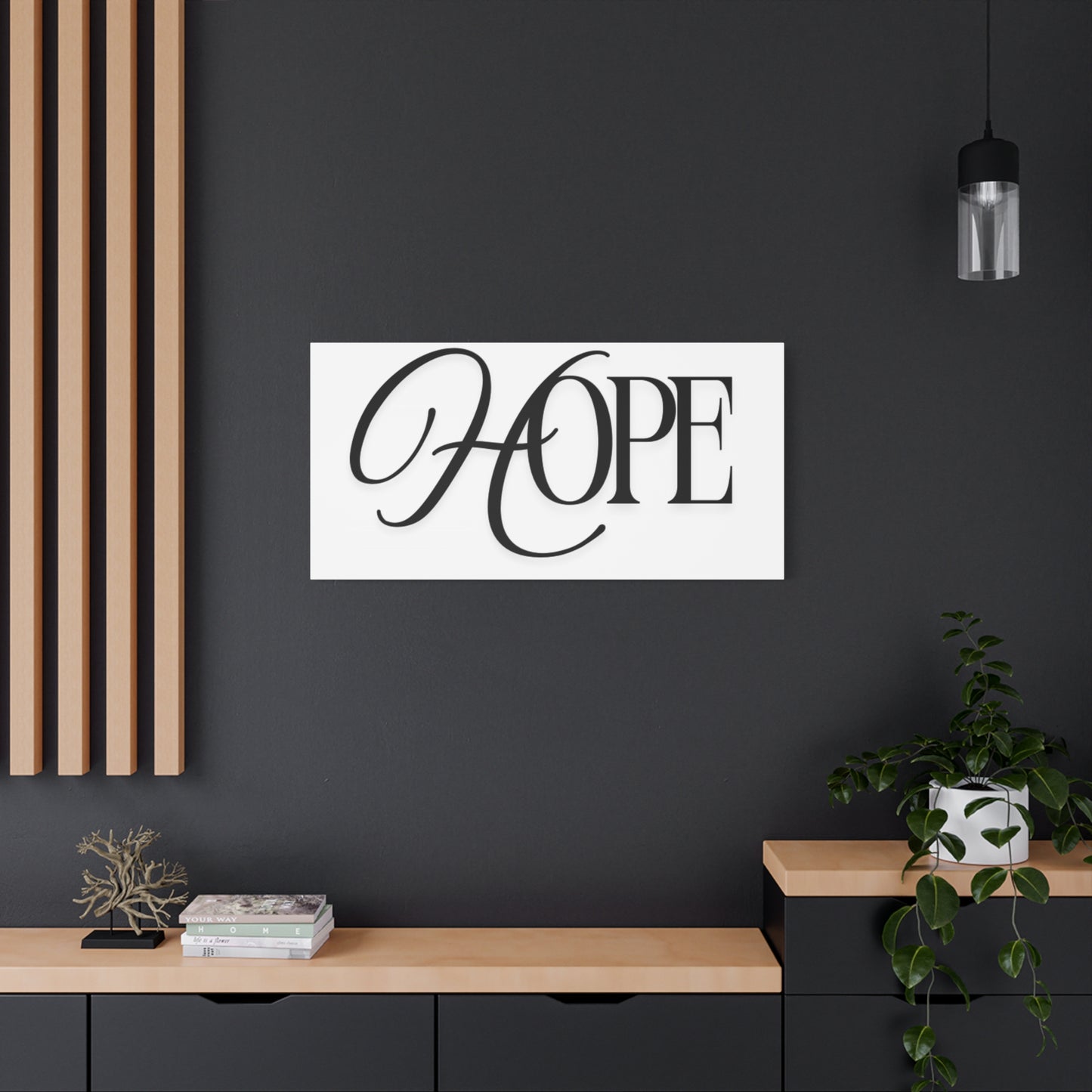 Hope Script Wall Art Canvas | Matte Stretched Canvas
