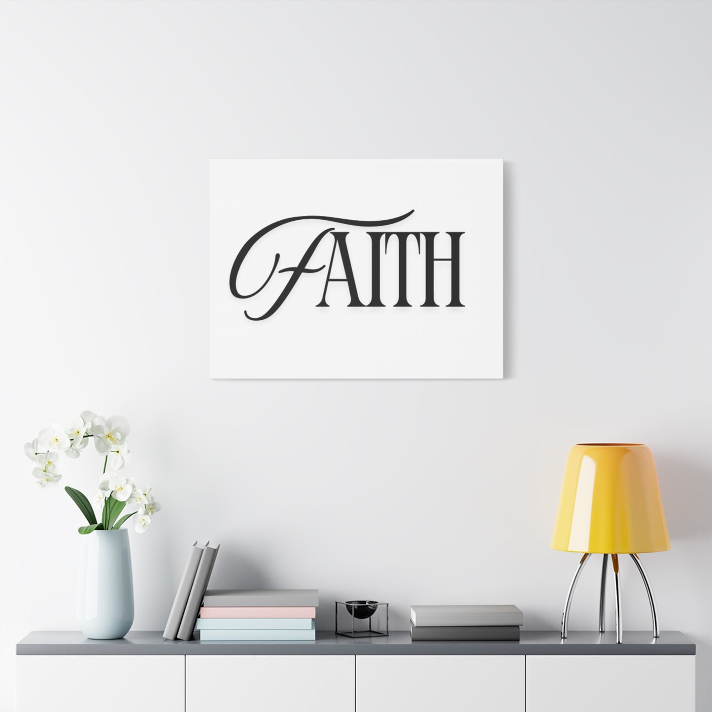Faith typography wall art Canvas | Matte stretched 1.25"
