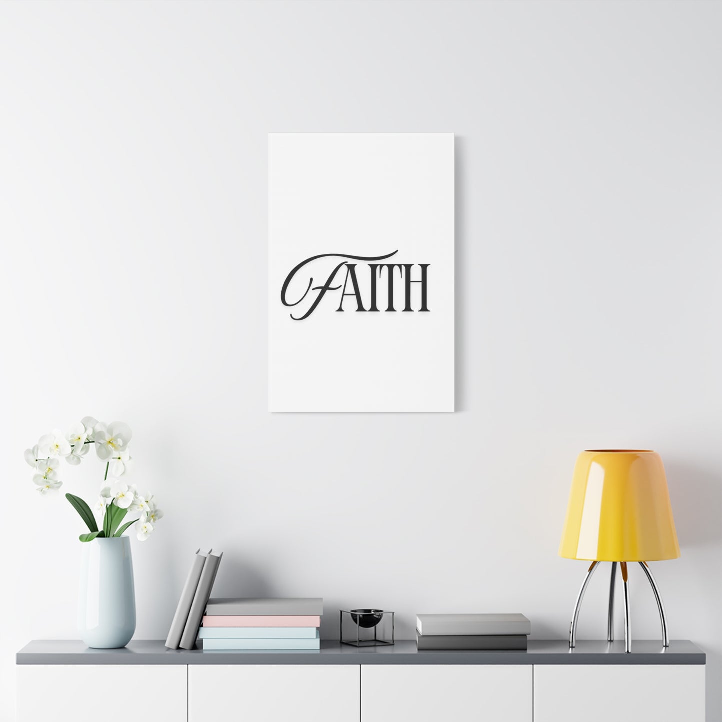 Faith typography wall art Canvas | Matte stretched 1.25"