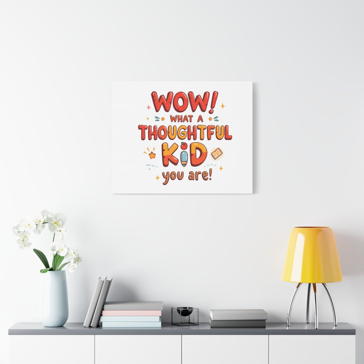 What a thoughtful kid you are! Canvas Print | Stretched Matte Canvas
