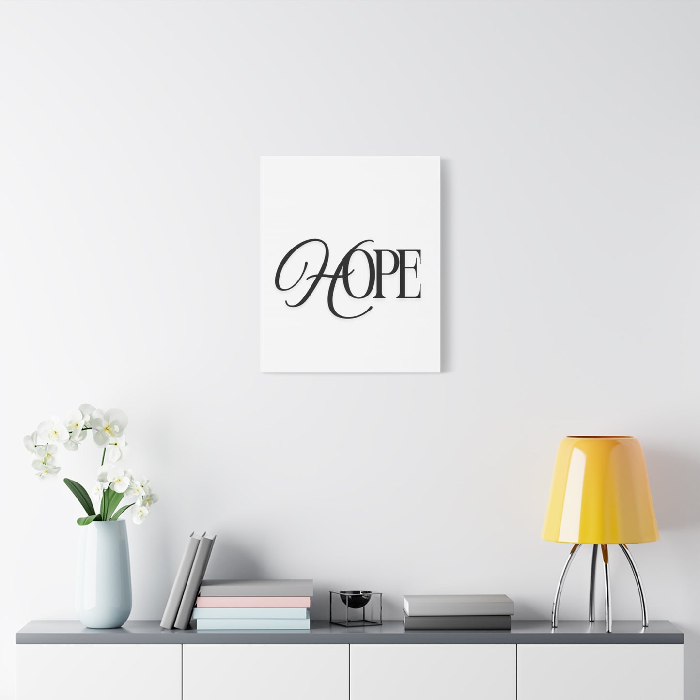 Hope Script Wall Art Canvas | Matte Stretched Canvas