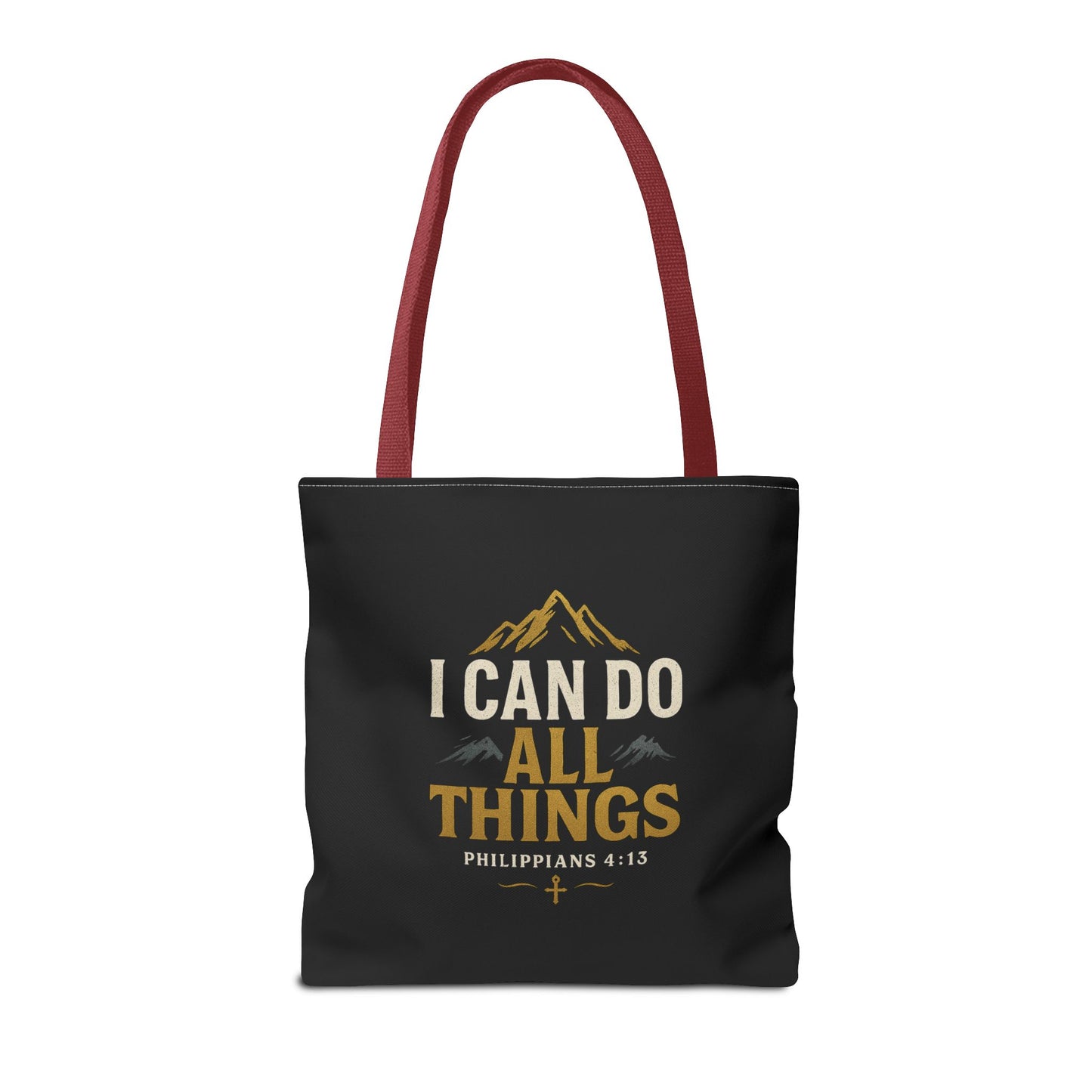 Inspirational Tote Bag with Philippians 4:13 - Motivational Gift for Encouragement, Faith, Bible Quotes, Everyday Use, Church