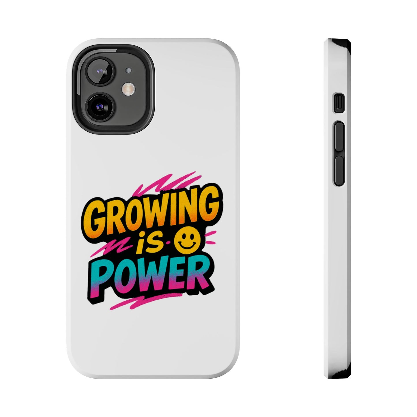 Empowering Tough Phone Case - 'Growing is Power' - Motivational Gifts, Unique Phone Accessories, Phone Protector, Gift for Teens
