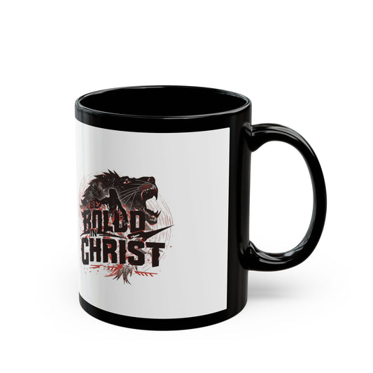 Bold Christ Wolf Graphic Mug | Black 11oz 15oz