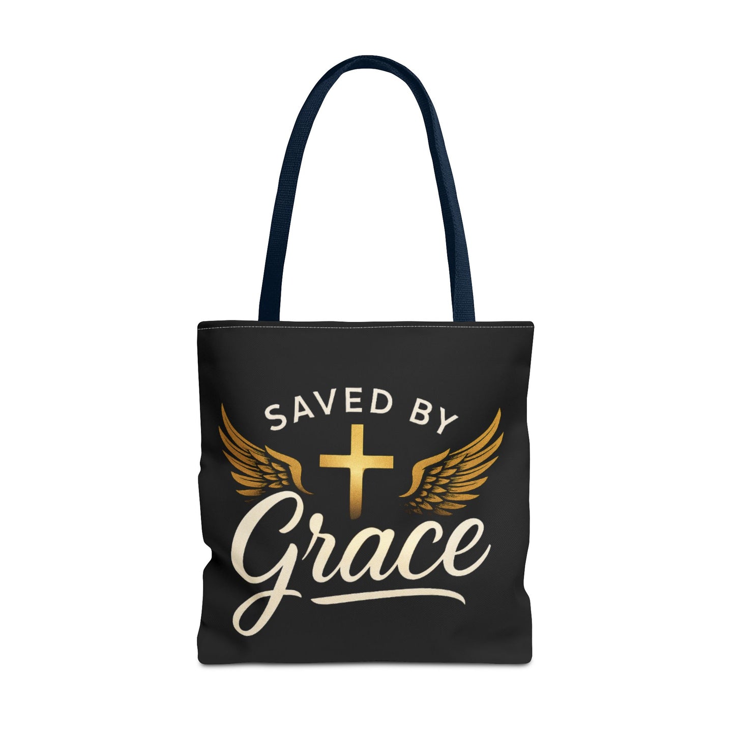 Saved by Grace Tote Bag | Inspirational Christian Gift for Faith, Spiritual Journey, Church Events, Everyday Use, Stylish Carryall