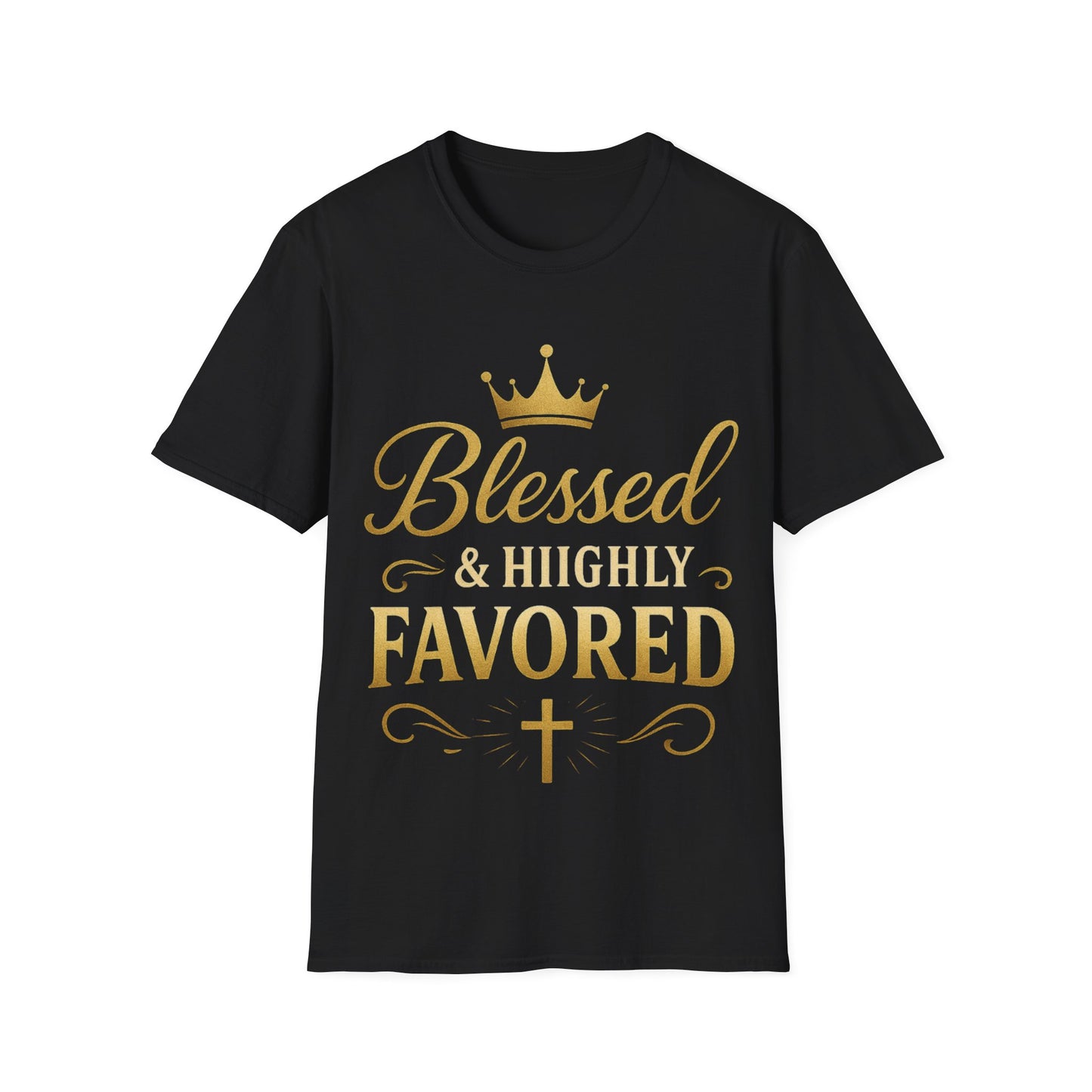Blessed & Highly Favored Unisex T-Shirt, Faith-Based Apparel, Inspirational Gift, Christian Tee, Casual Faith Wear