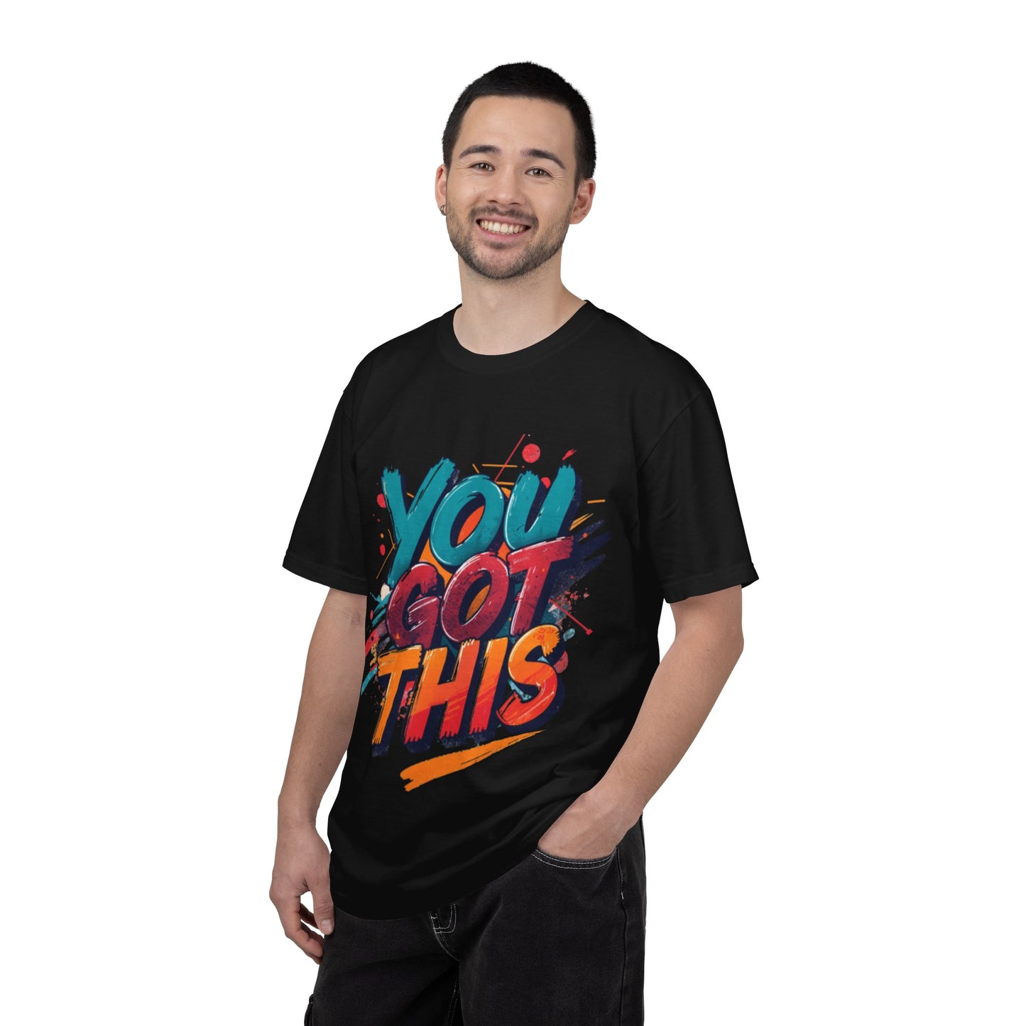 You Got This T-Shirt | Motivational Typography Tee, Colorful Brushstroke Design