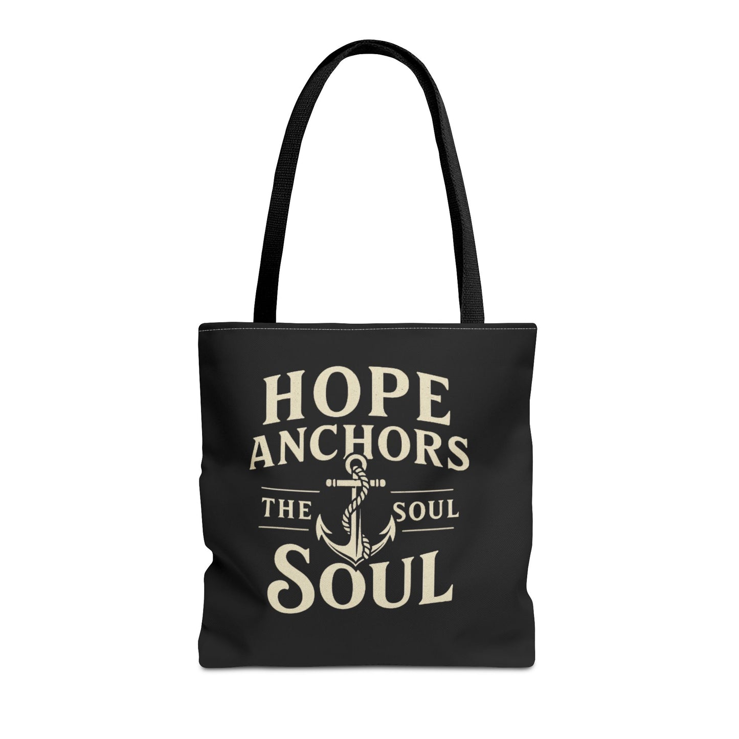 Inspirational Tote Bag - Hope Anchors the Soul, Everyday Use, Beach Bag, Travel Companion