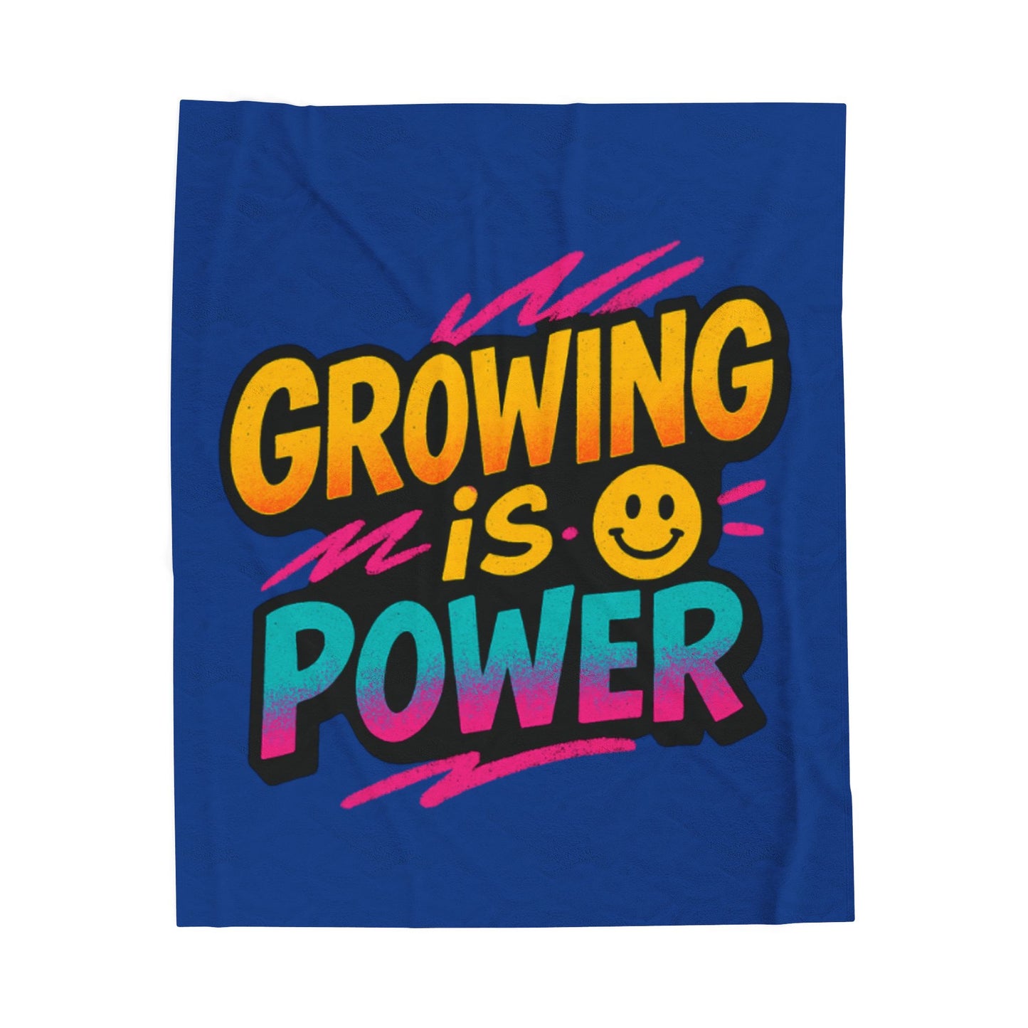 Velveteen Blanket - 'Growing is Power' Design