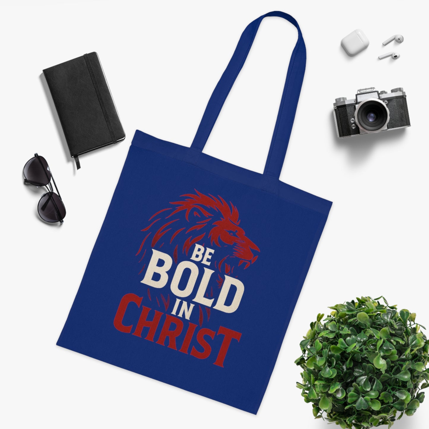 Be Bold in Christ Cotton Tote Bag, Inspirational Gift, Christian Tote, Bible Verse Bag, Everyday Use, Church Activities, Eco-Friendly