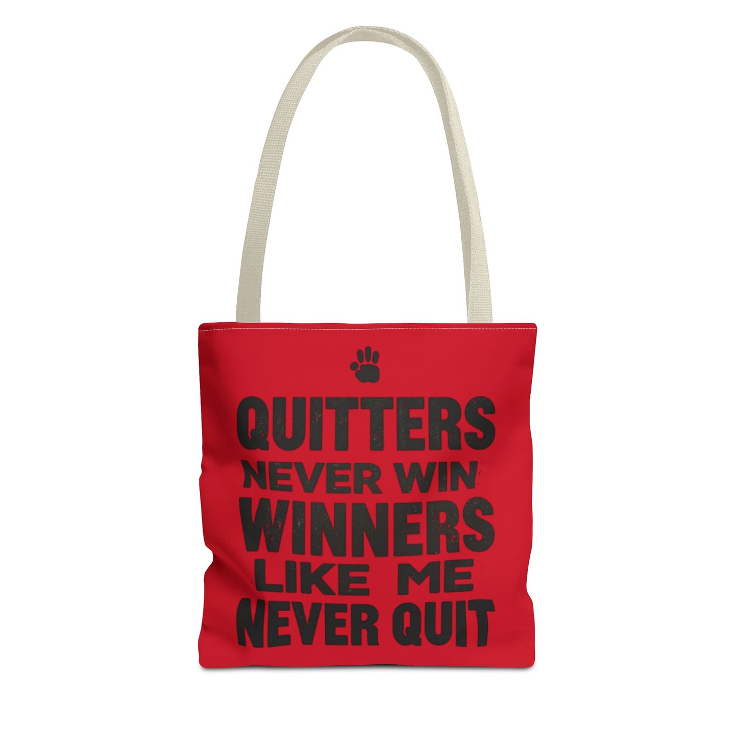 Rallying Cry Hand-Lettered Tote Bag | Bold Red All-Over Print
