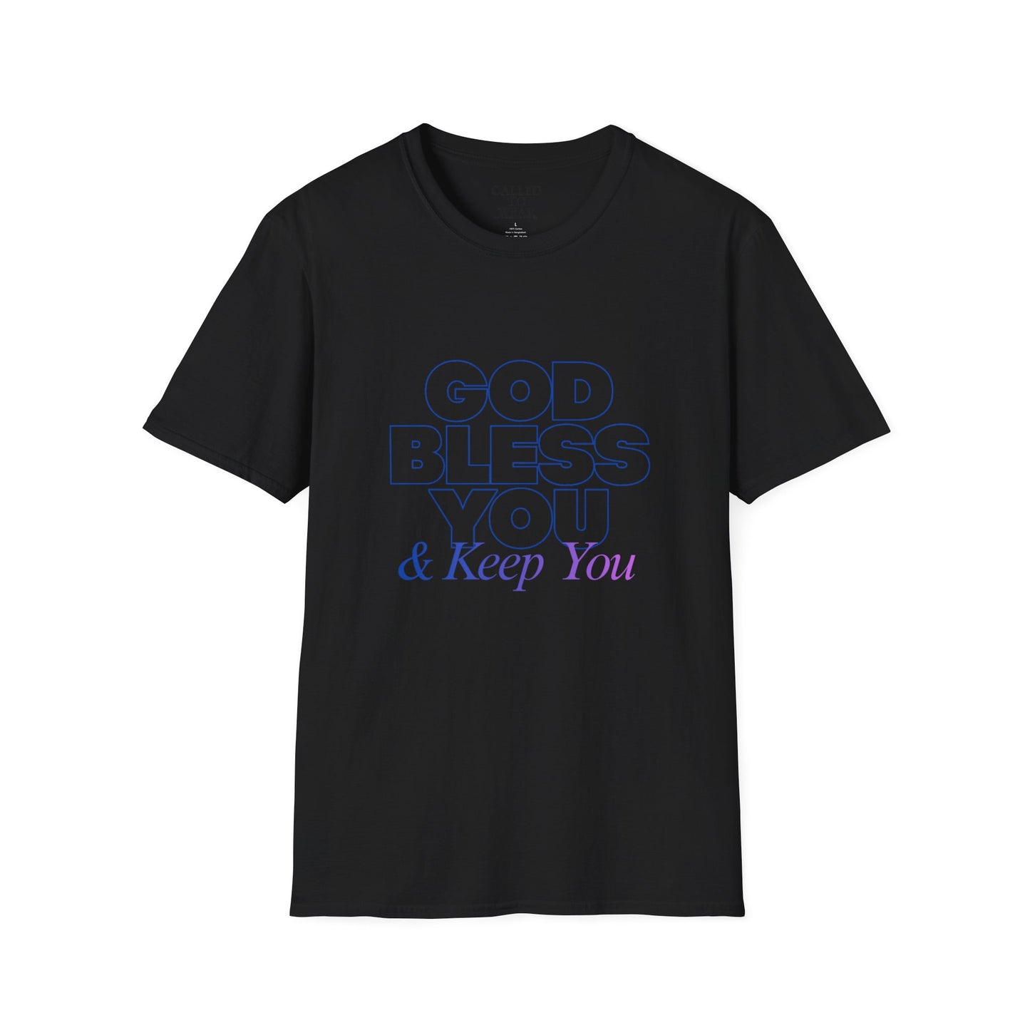 GOD BLESS YOU & Keep You T-Shirt | Minimal Typographic Faith Tee