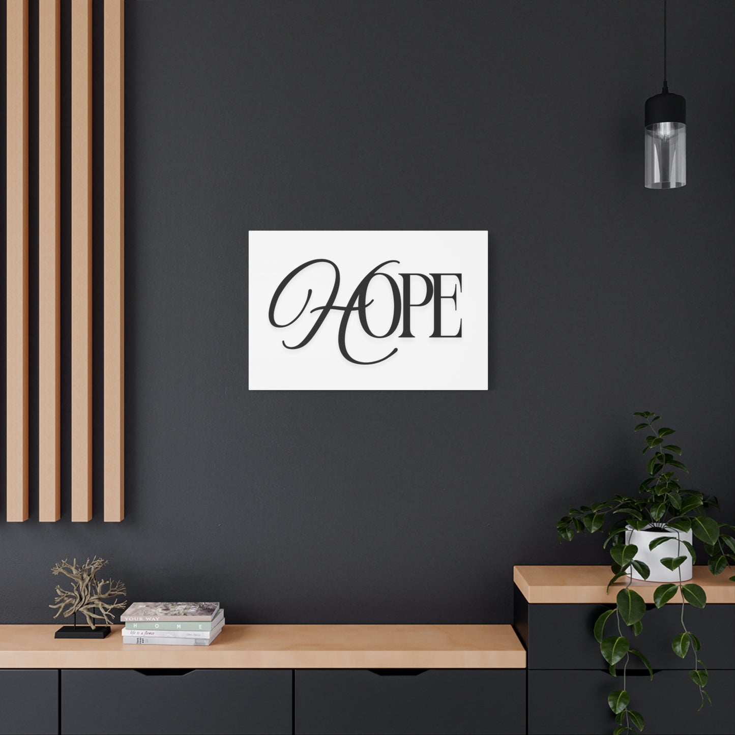Hope Script Wall Art Canvas | Matte Stretched Canvas