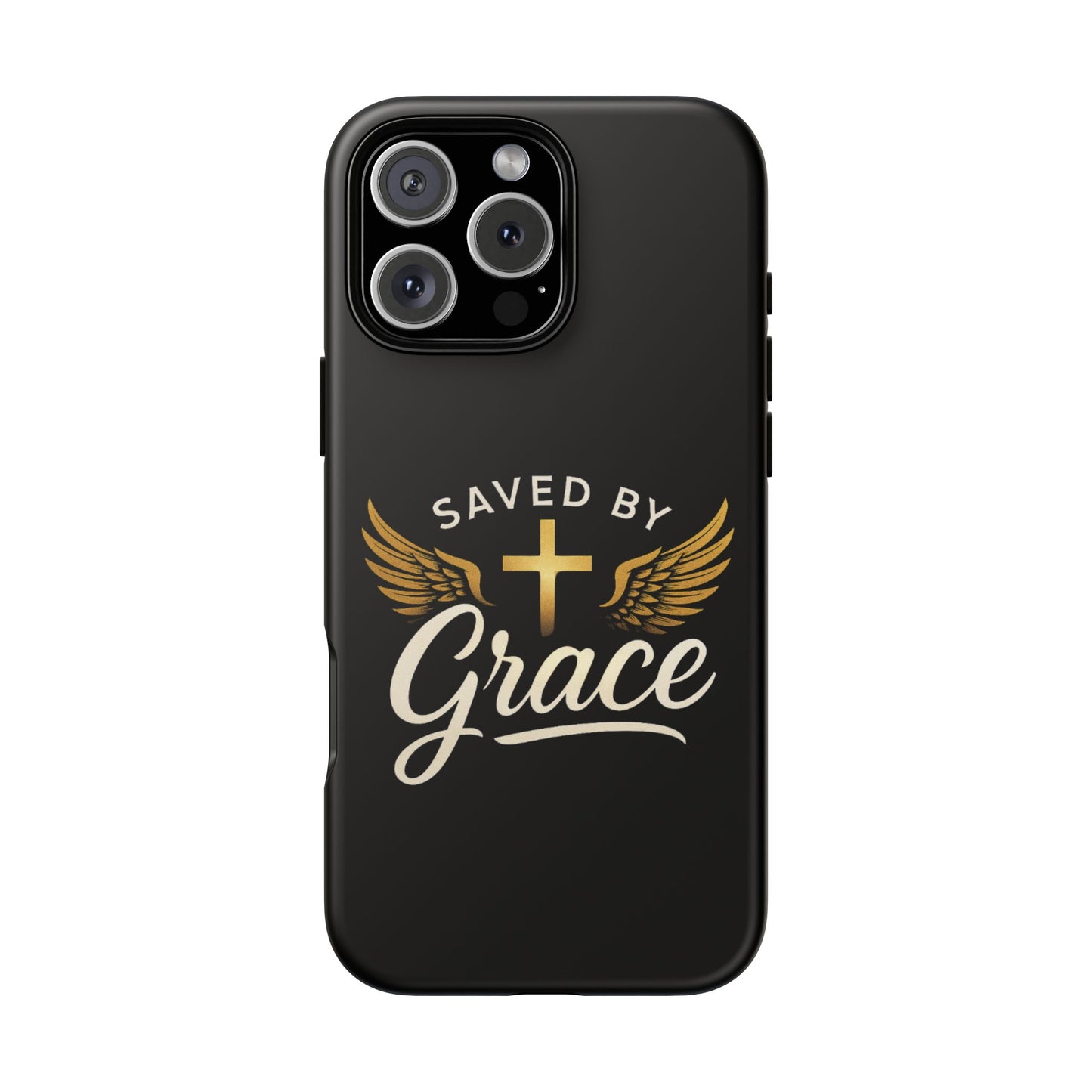 Christian Phone Case - Saved by Grace Design, Unique Gift for Believers, Inspirational Accessory, Stylish Christian Decor