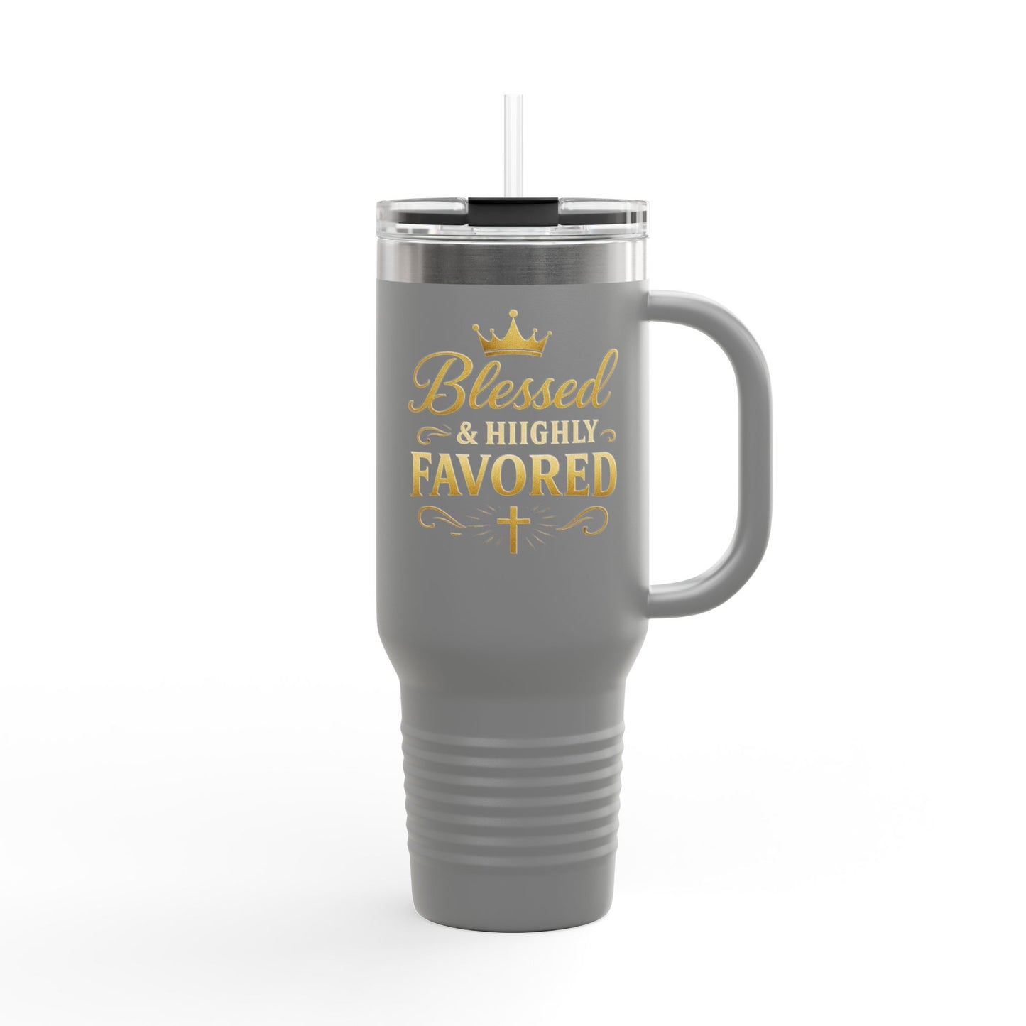 Blessed & Highly Favored 40oz Insulated Travel Mug - Inspirational On-the-Go Drinkware, Perfect for Gifts, Travel Essentials, and [...]