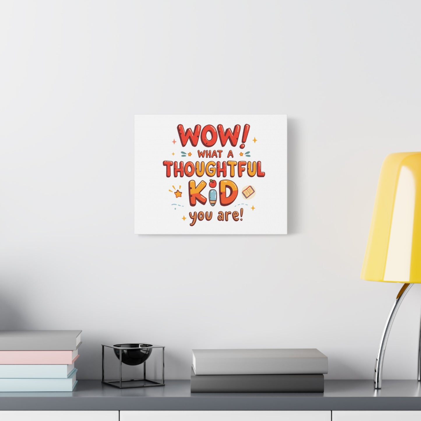 What a thoughtful kid you are! Canvas Print | Stretched Matte Canvas