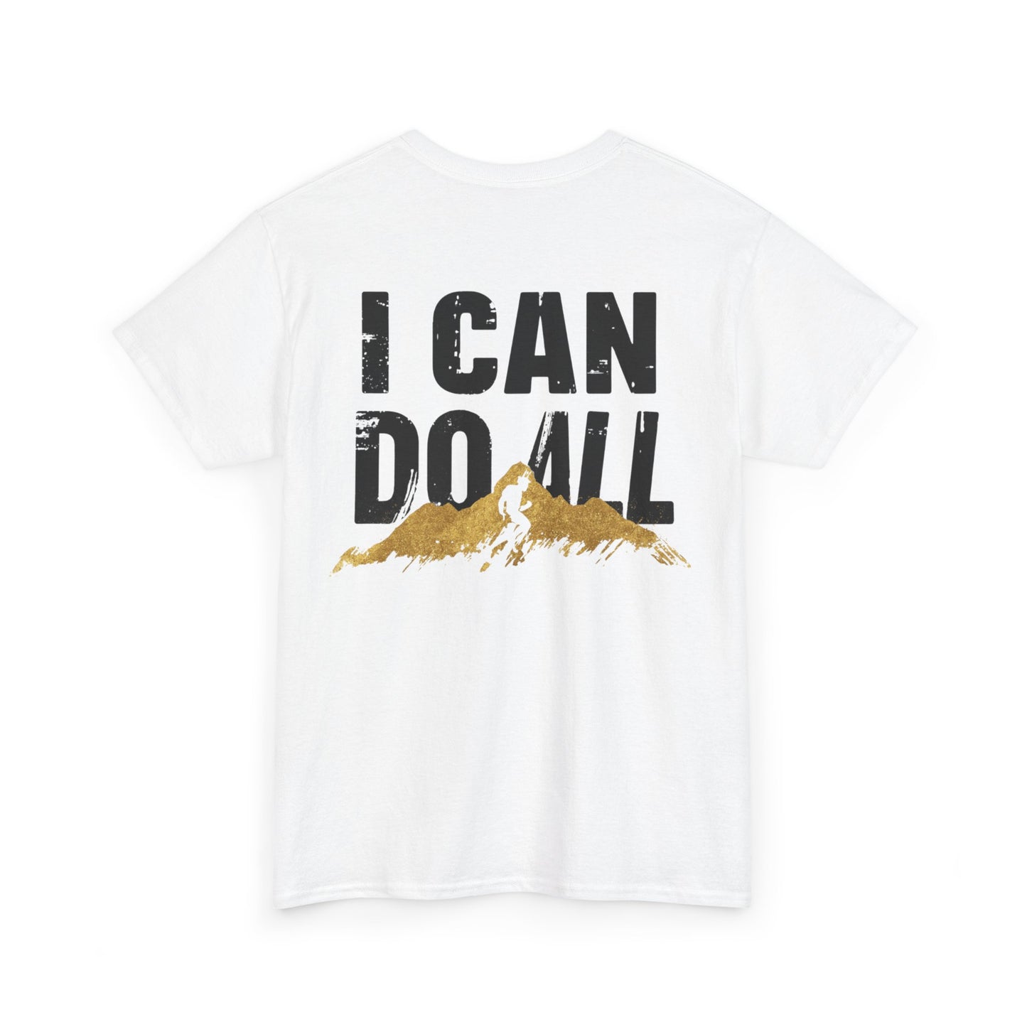 I Can Do All mountains T-Shirt | Inspirational faith typography tee