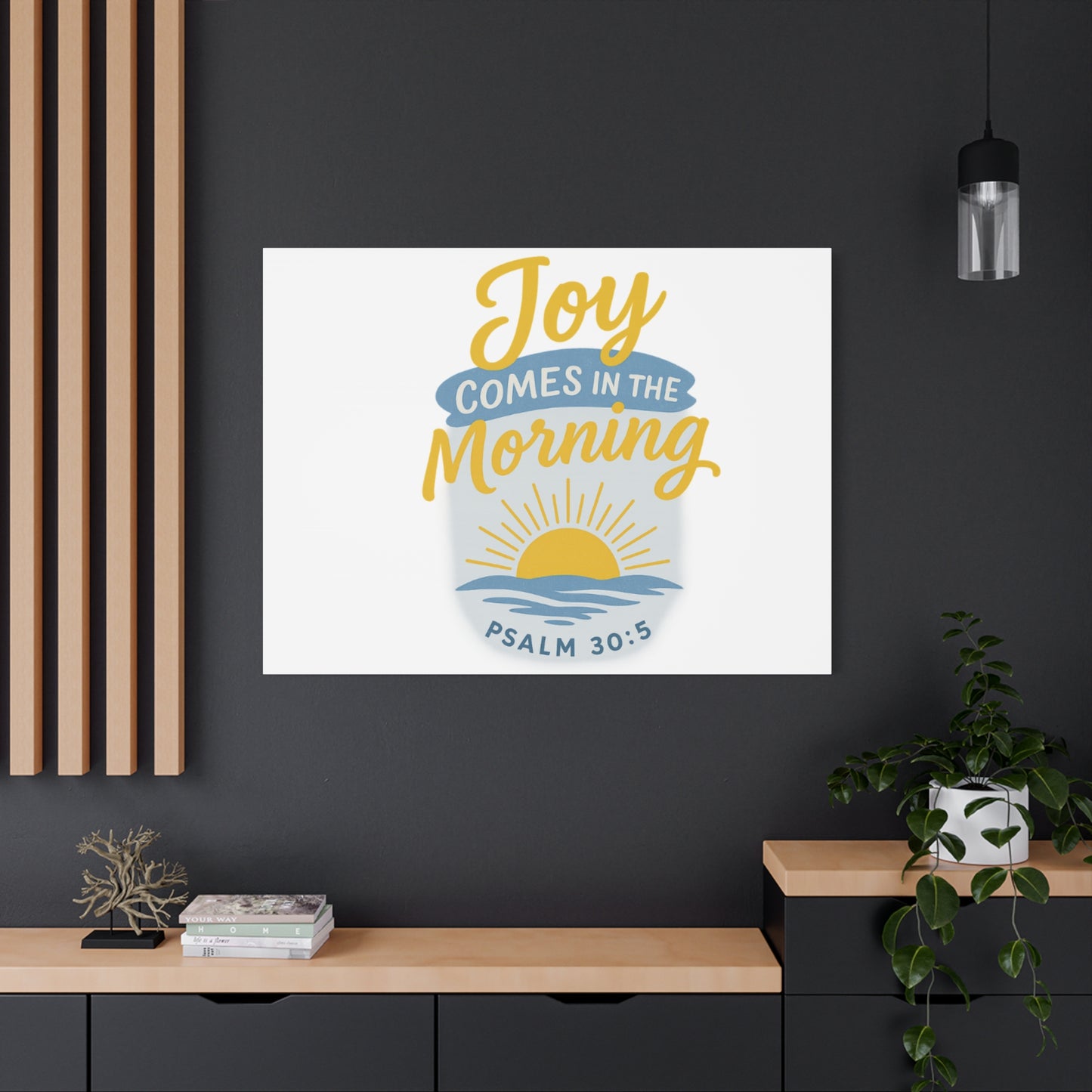 Joy Comes in the Morning Canvas Art | Sunshine Wall Decor, Inspirational Wall Art, Home Blessing Decor, Uplifting Gift, Faith-Based Art