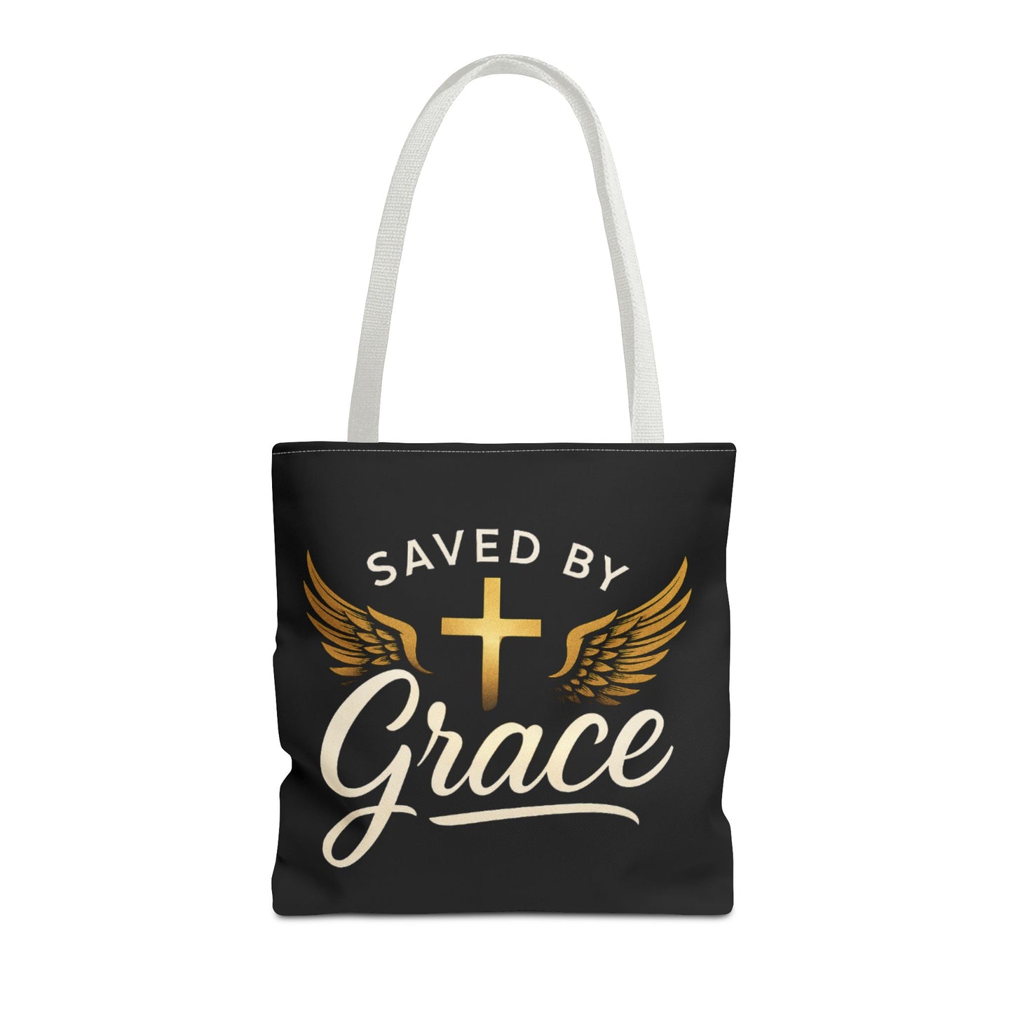 Saved by Grace Tote Bag | Inspirational Christian Gift for Faith, Spiritual Journey, Church Events, Everyday Use, Stylish Carryall