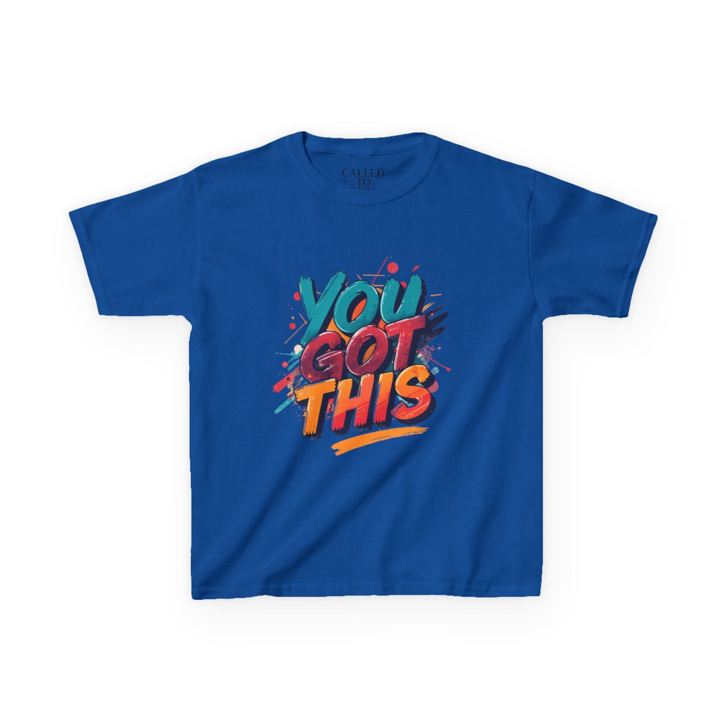 You Got This Kids Tee | Colorful Hand-Lettered Brush Script, Paint Splatters