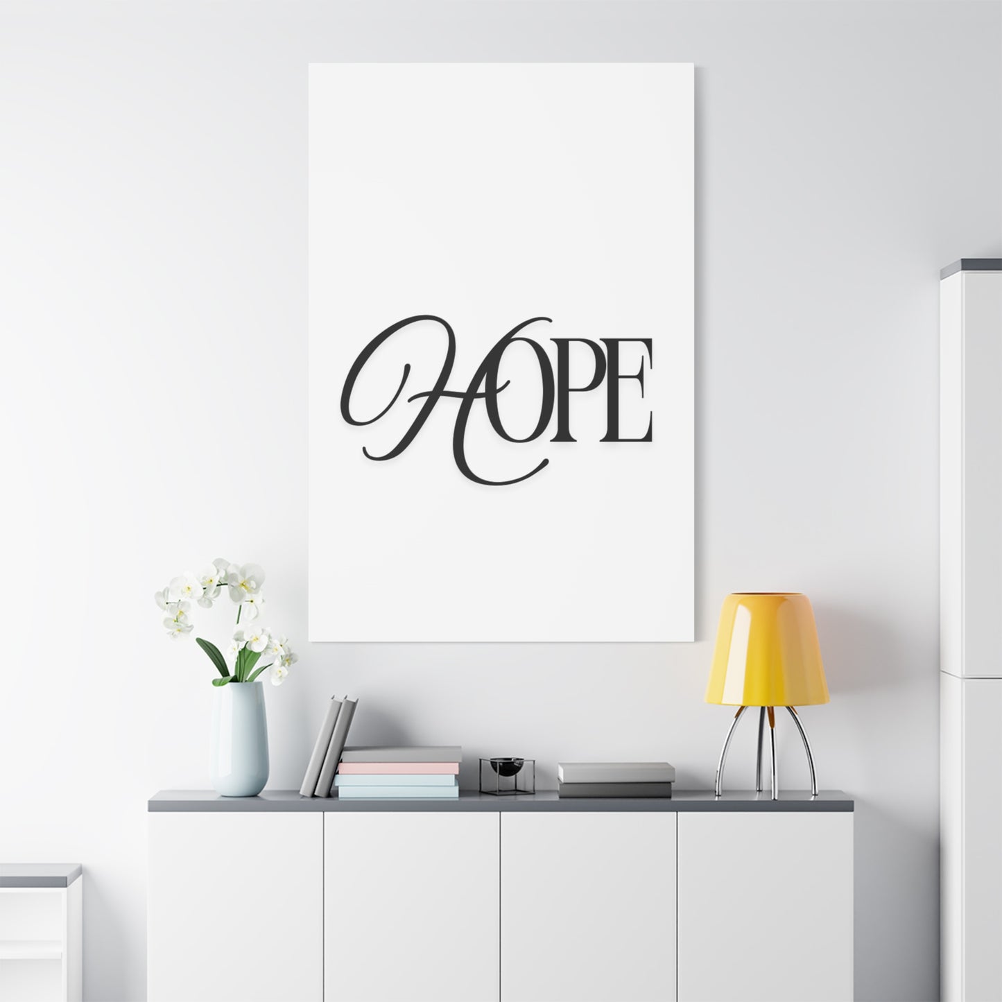 Hope Script Wall Art Canvas | Matte Stretched Canvas
