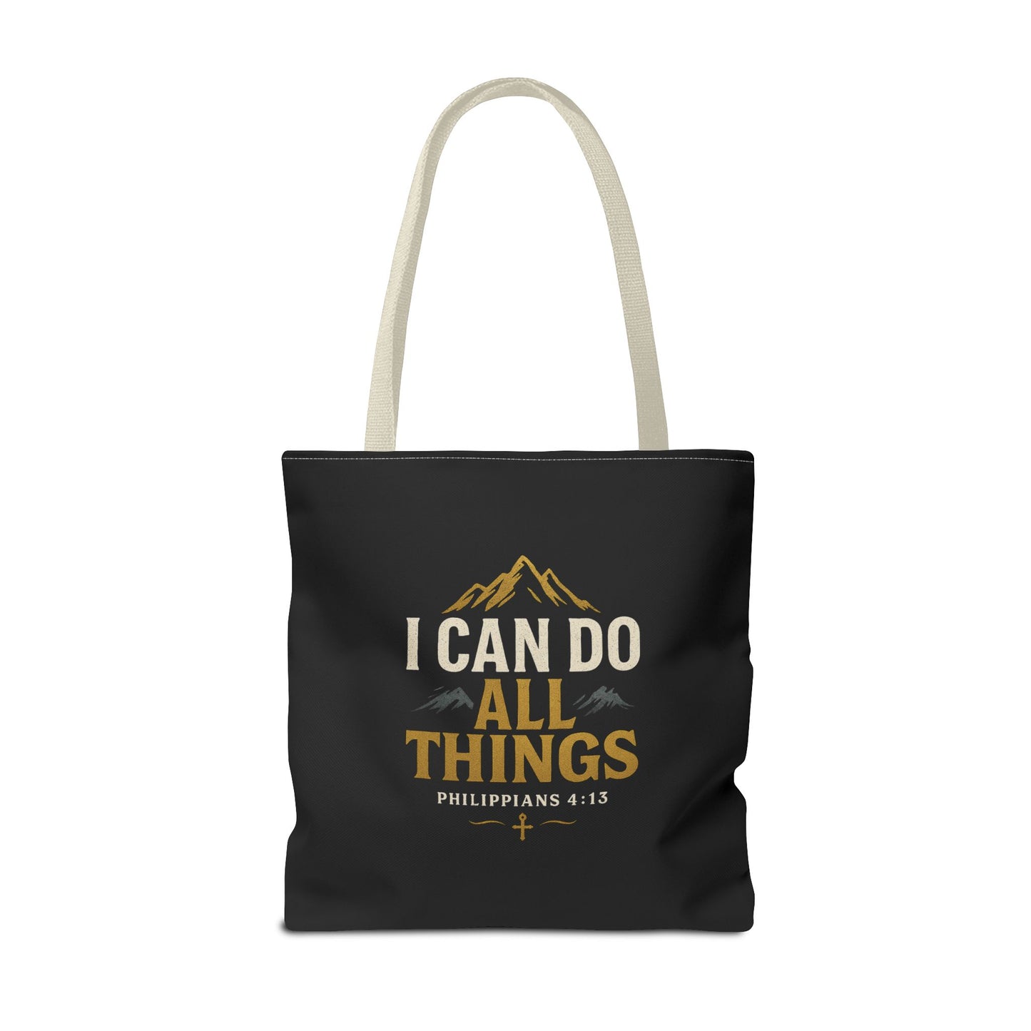 Inspirational Tote Bag with Philippians 4:13 - Motivational Gift for Encouragement, Faith, Bible Quotes, Everyday Use, Church