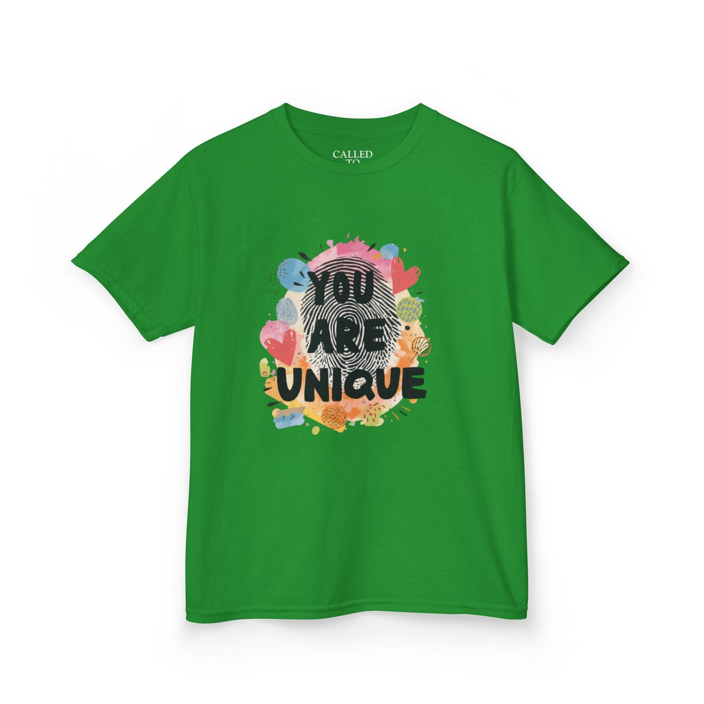 You Are Unique Kids Tee | Colorful Watercolor Animals, Positive Message