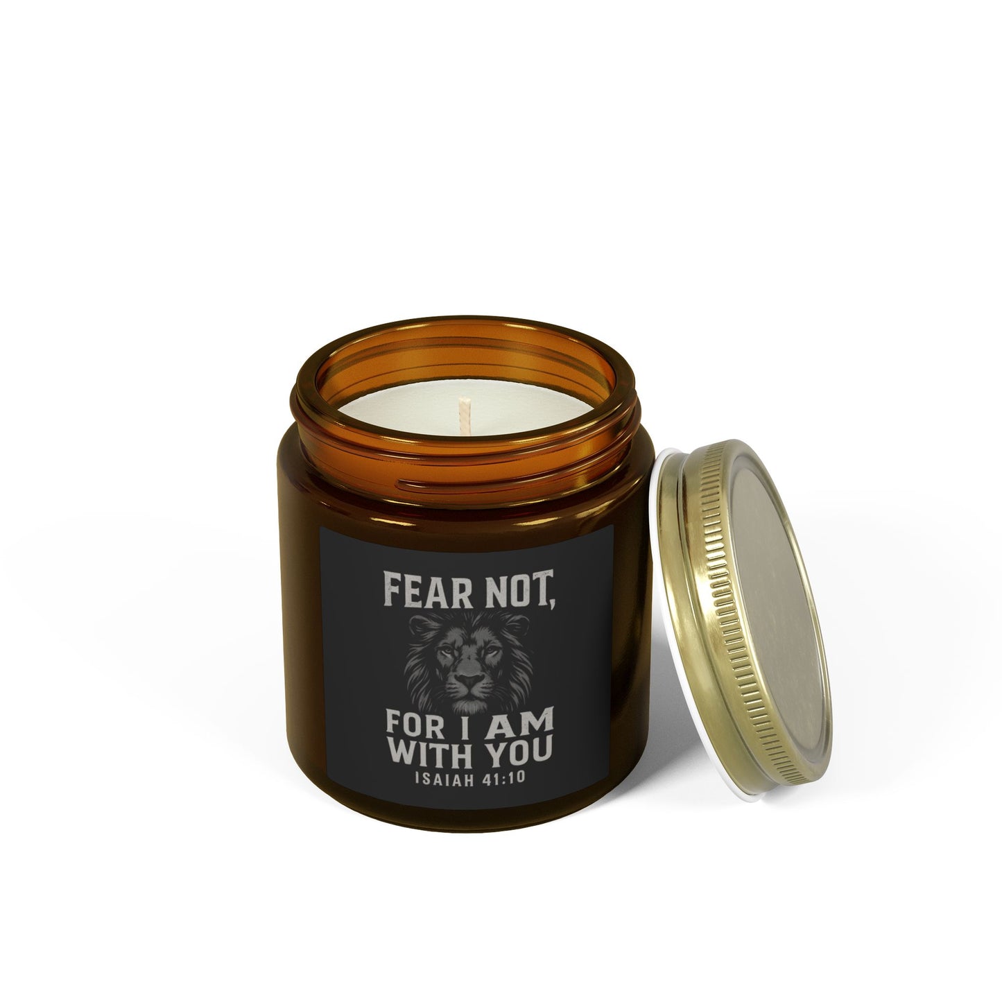 Scented Candle with Inspirational Quote, Aromatherapy Gift, Home Decor, Spiritual Relaxation, Motivation, Isaiah 41:10