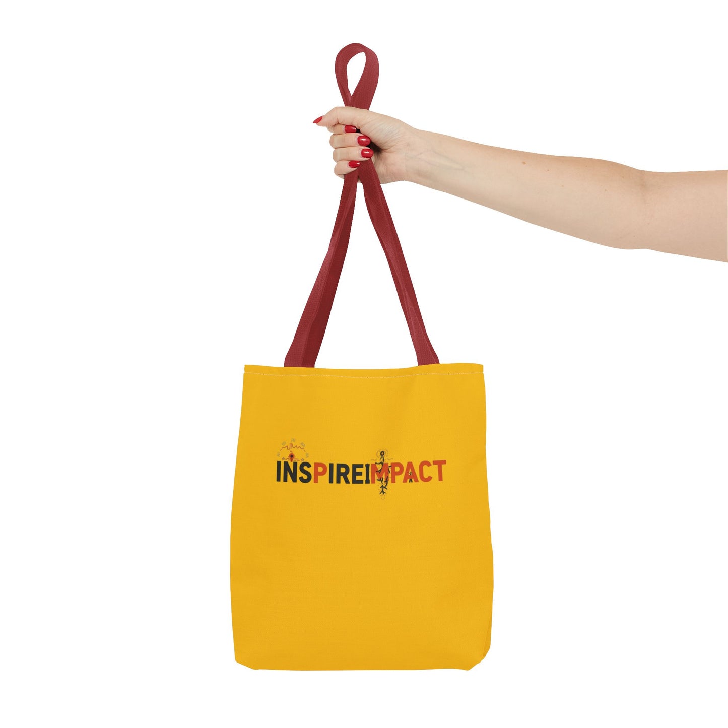 Inspire Impact typography tote bag | motivational slogan tote