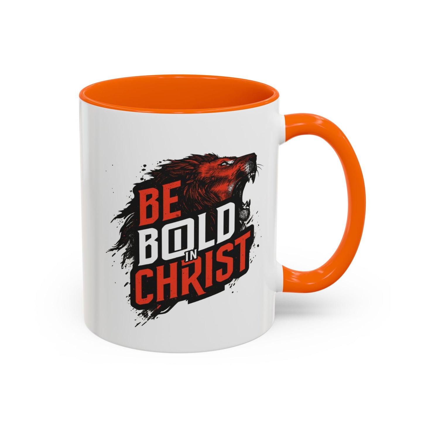 Be Bold in Christ Mug | Christian Faith Coffee Mug, Wolf Graphic Accent Mug