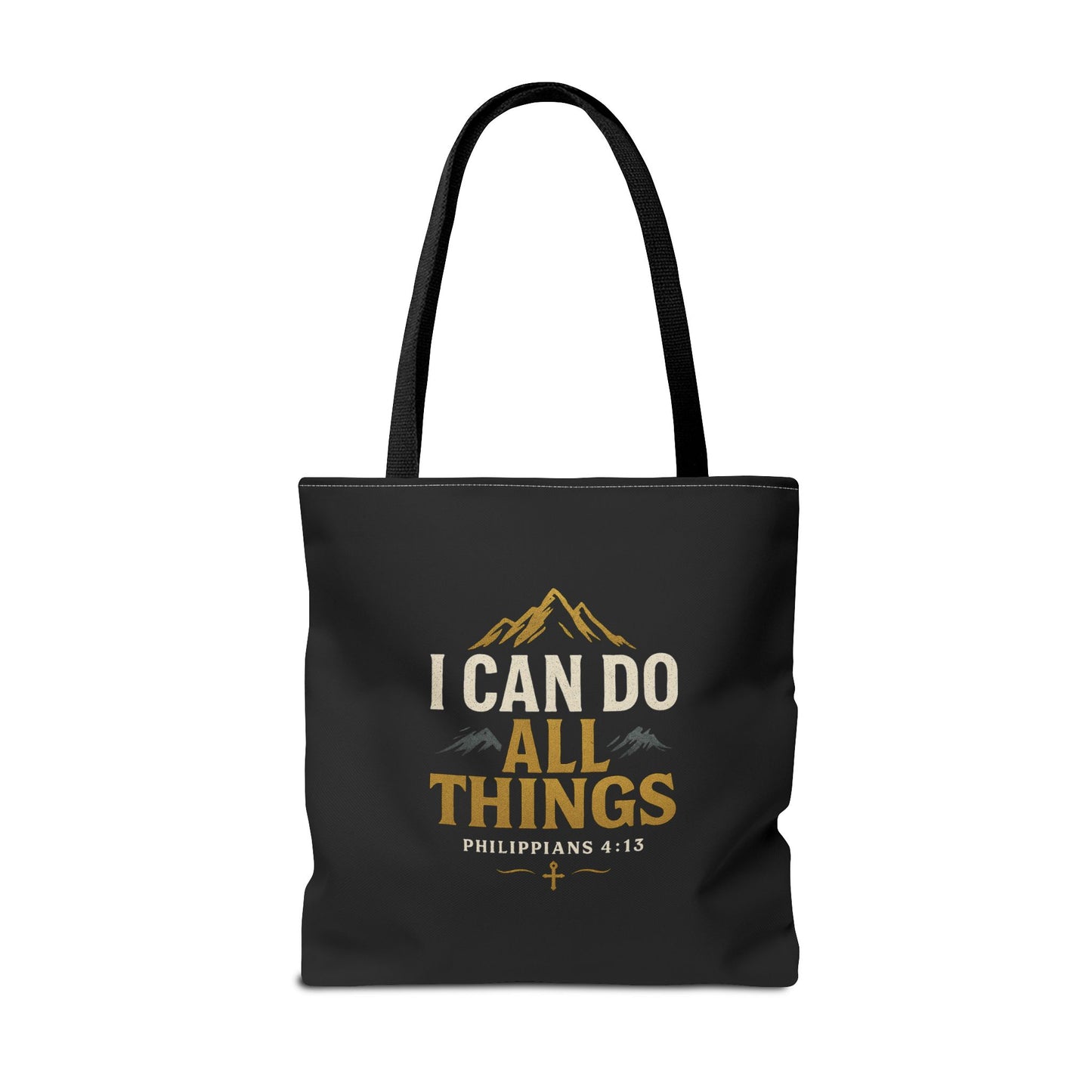 Inspirational Tote Bag with Philippians 4:13 - Motivational Gift for Encouragement, Faith, Bible Quotes, Everyday Use, Church