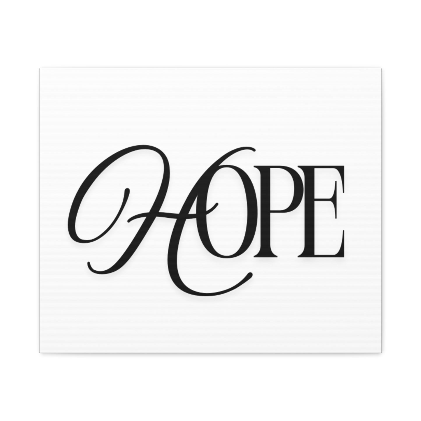 Hope Script Wall Art Canvas | Matte Stretched Canvas