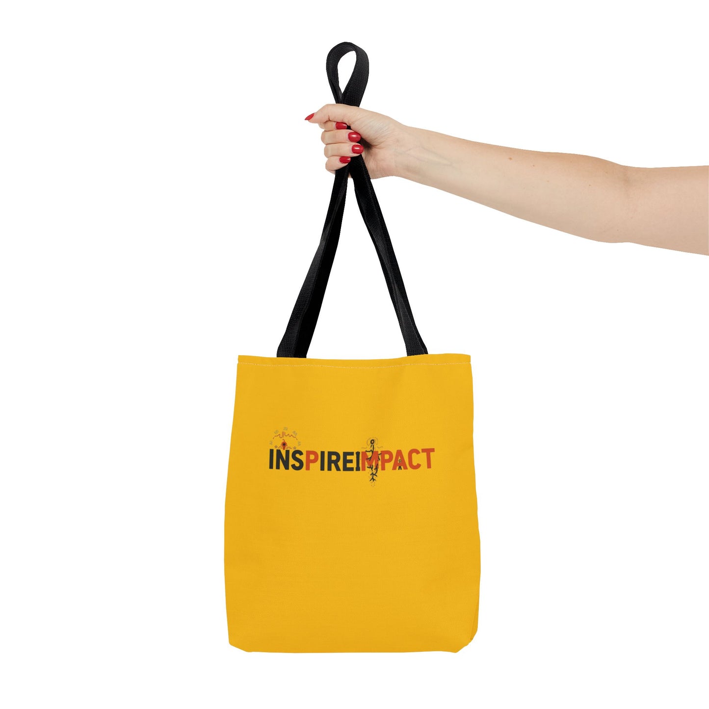 Inspire Impact typography tote bag | motivational slogan tote