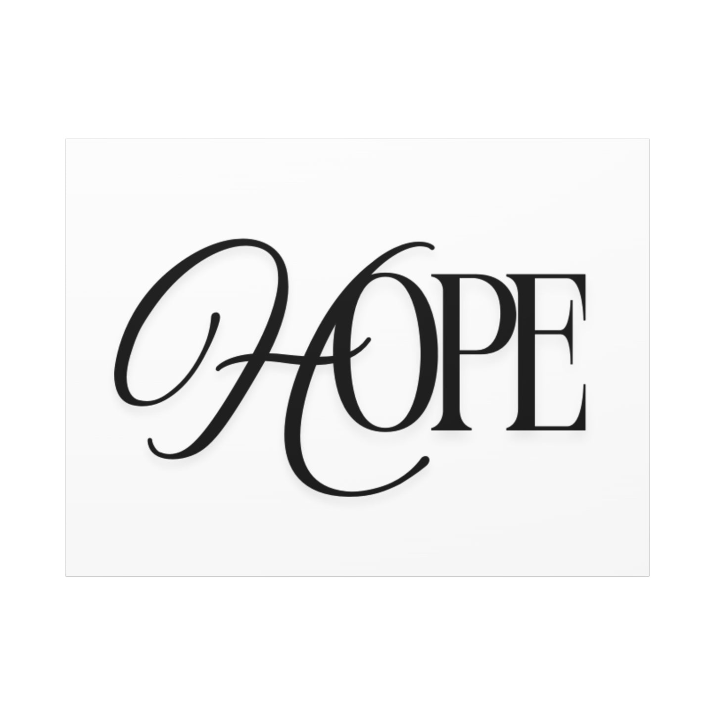 Hope Script Wall Art Canvas | Matte Stretched Canvas