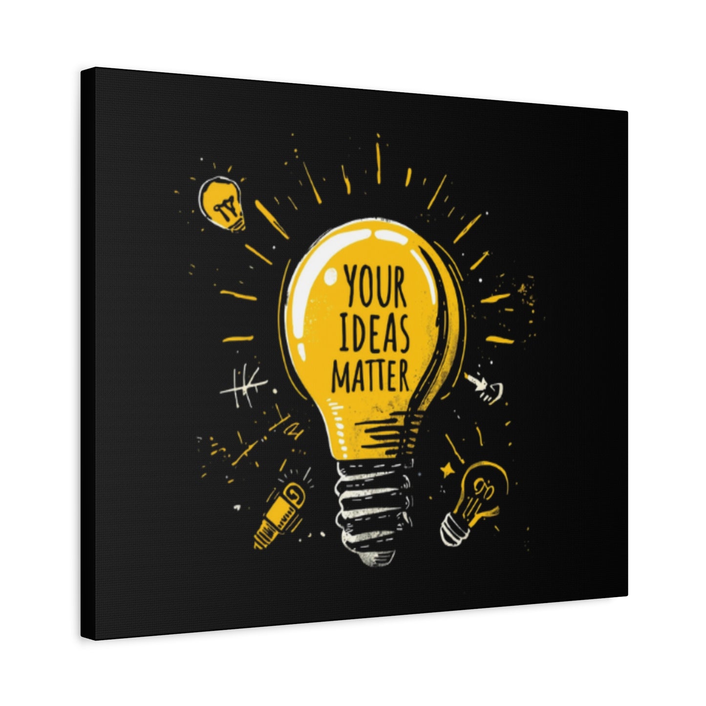 Your Ideas Matter lightbulb Matte Canvas