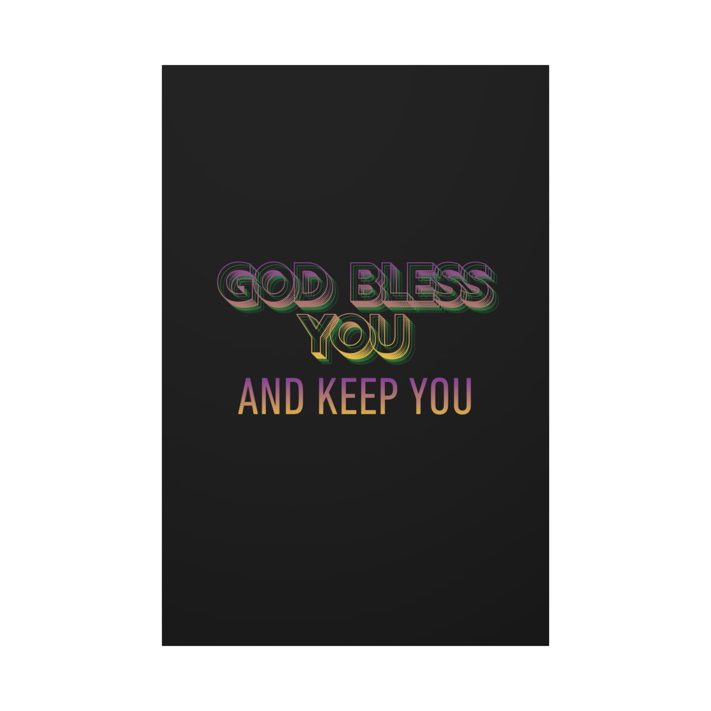 God Bless You and Keep You Canvas | Matte Stretched Wall Art
