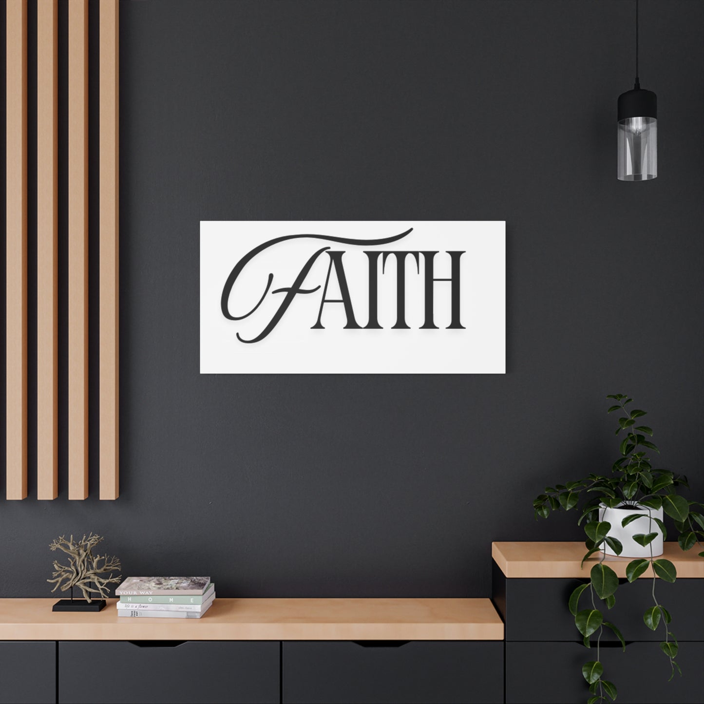 Faith typography wall art Canvas | Matte stretched 1.25"