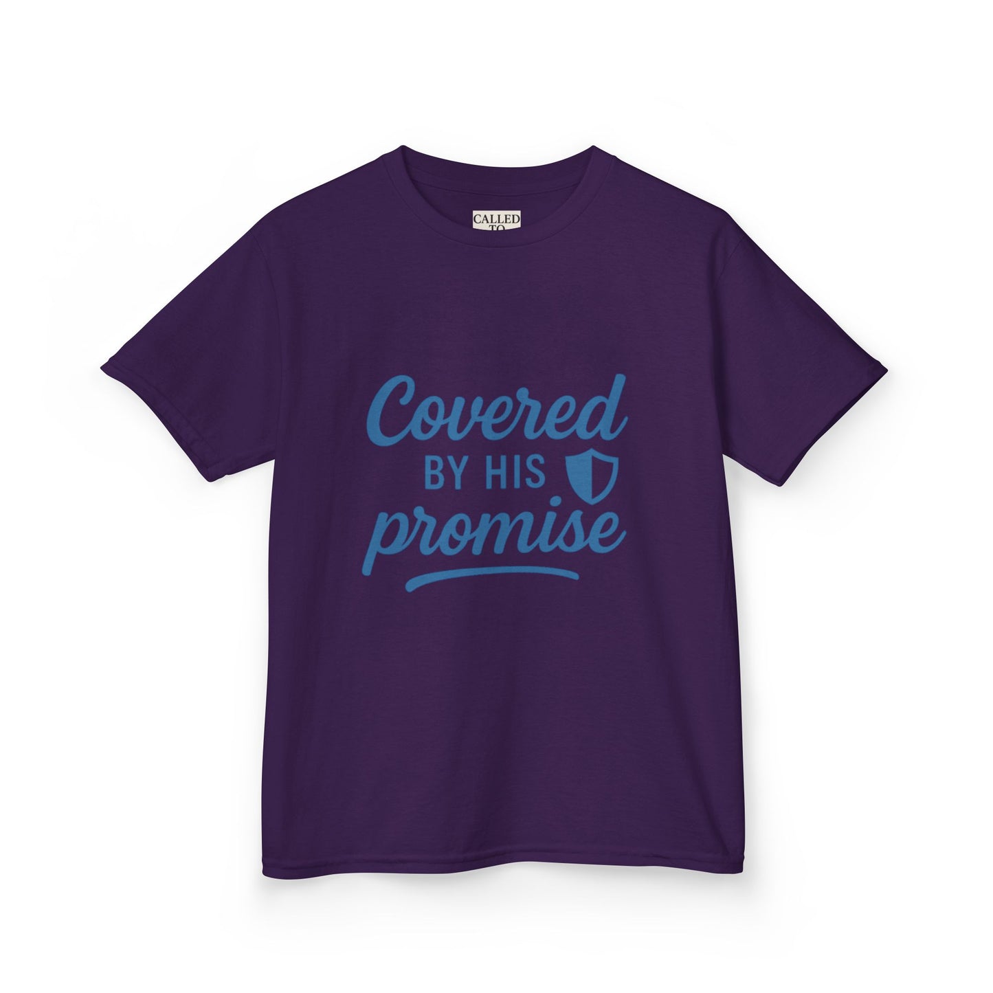 Inspirational Kids Tee - Covered by His Promise, Faith-Based Christian Shirt