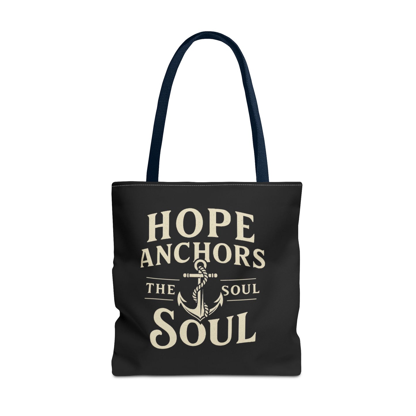 Inspirational Tote Bag - Hope Anchors the Soul, Everyday Use, Beach Bag, Travel Companion