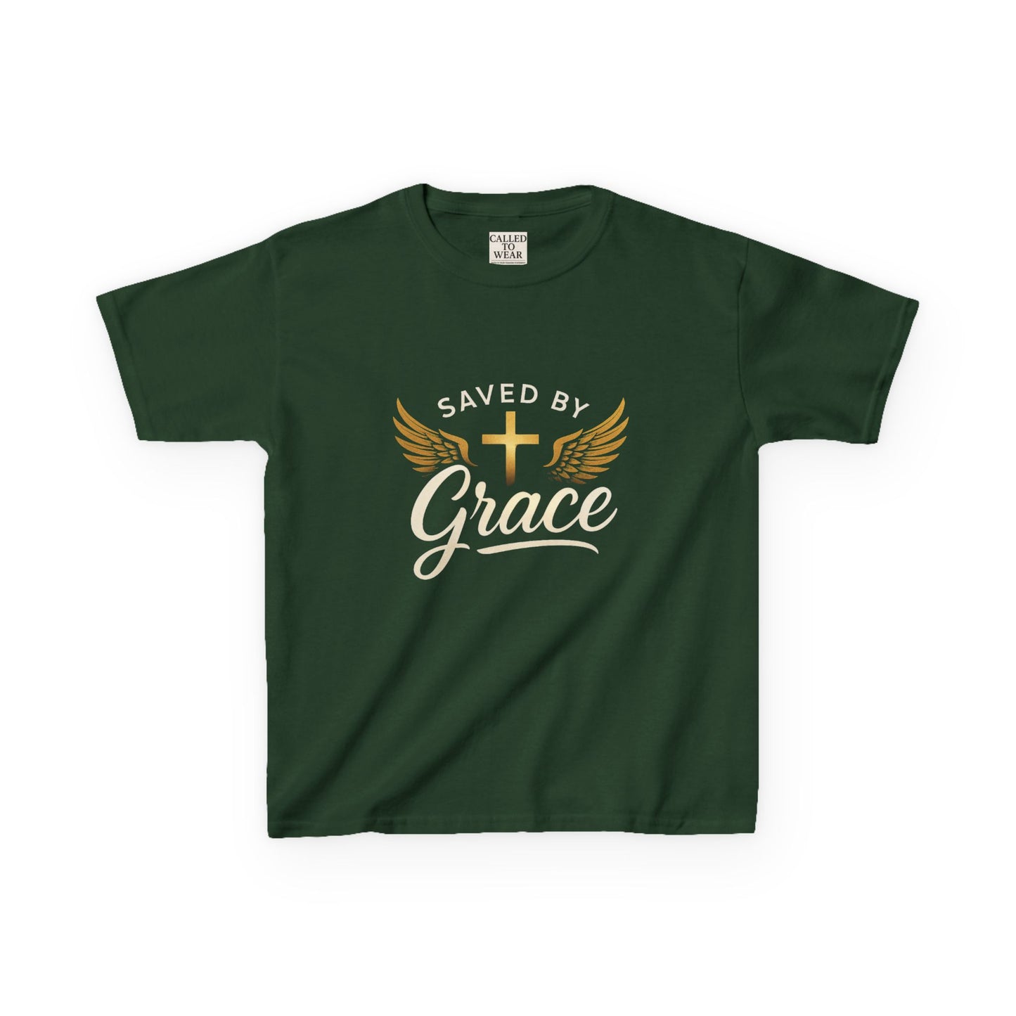 Saved by Grace Kids Tee - Inspirational Children’s Apparel, Faith-Based Gift for Baptism, Birthday, Church Events, Everyday Wear