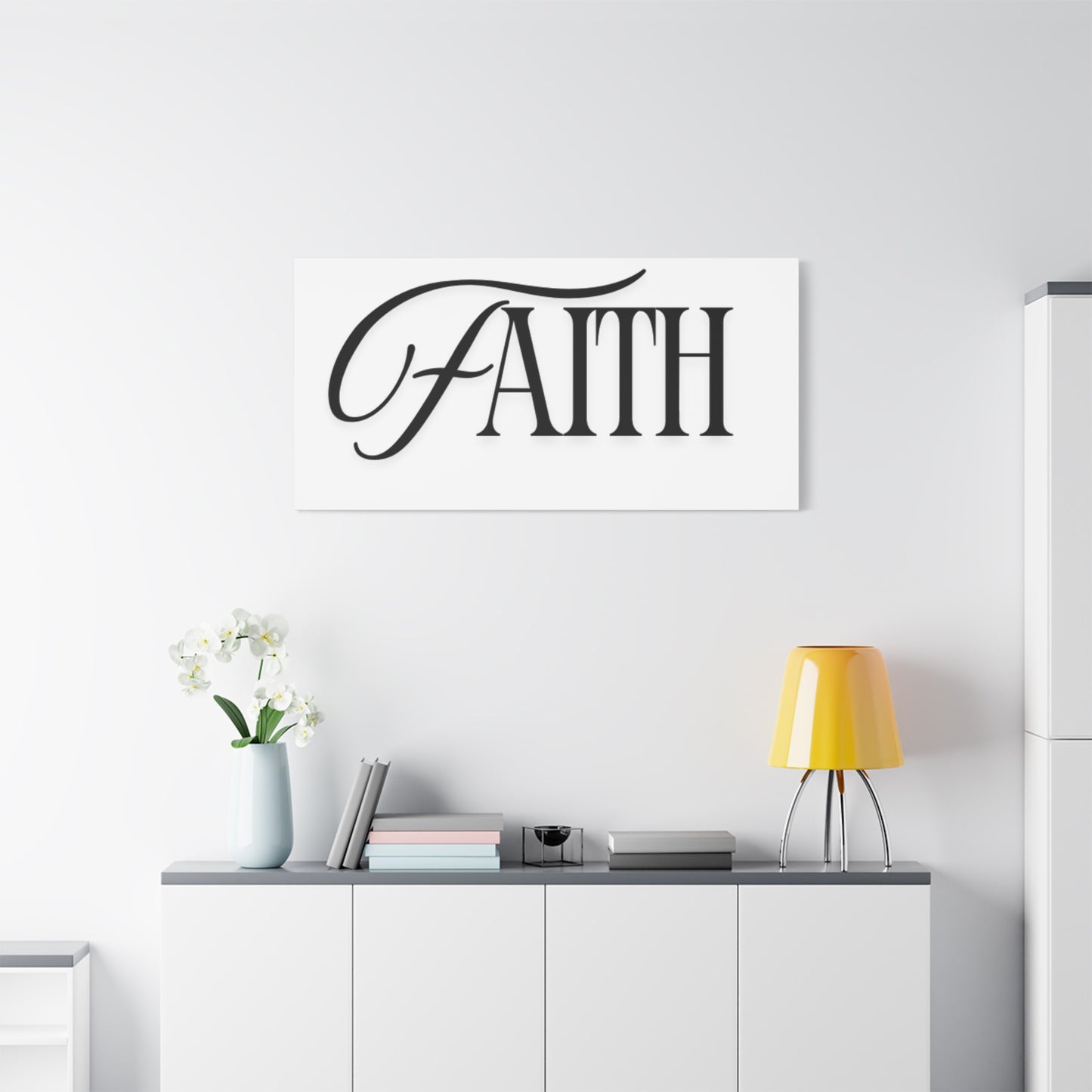 Faith typography wall art Canvas | Matte stretched 1.25"