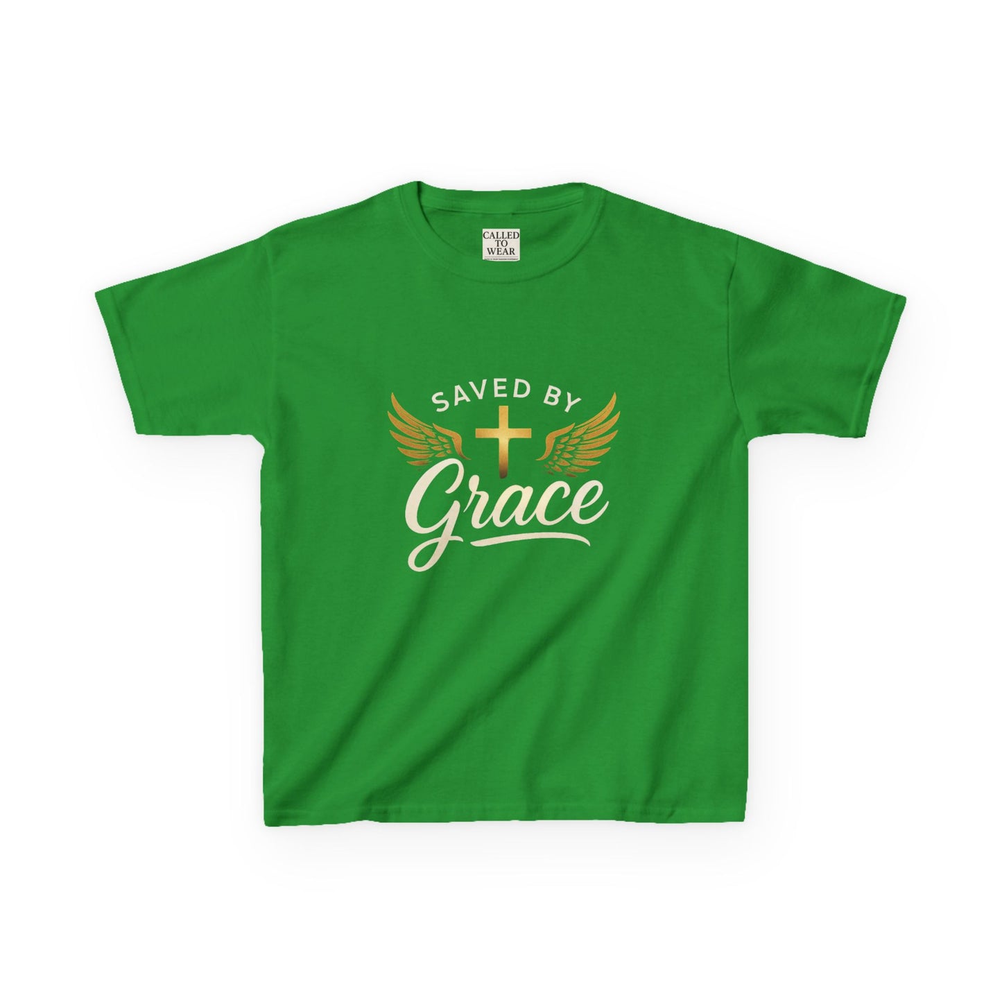 Saved by Grace Kids Tee - Inspirational Children’s Apparel, Faith-Based Gift for Baptism, Birthday, Church Events, Everyday Wear