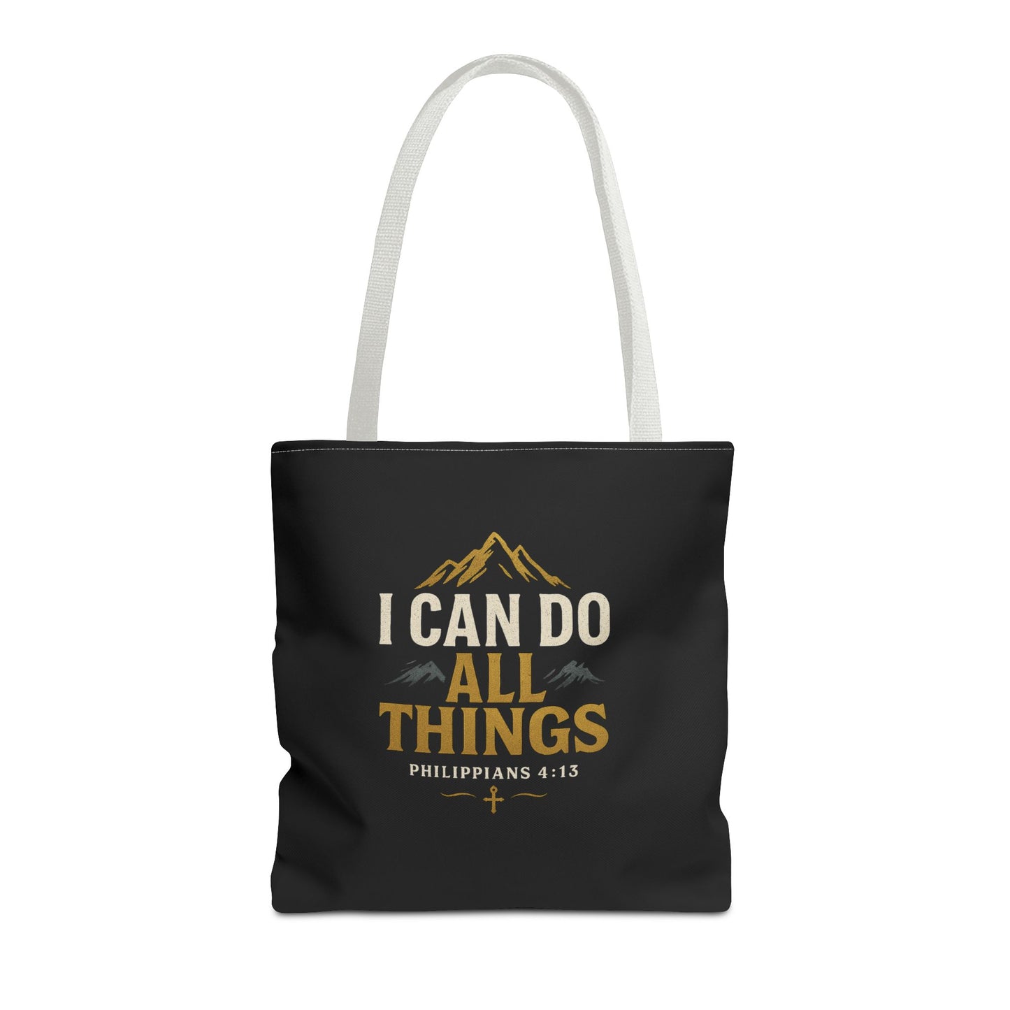 Inspirational Tote Bag with Philippians 4:13 - Motivational Gift for Encouragement, Faith, Bible Quotes, Everyday Use, Church