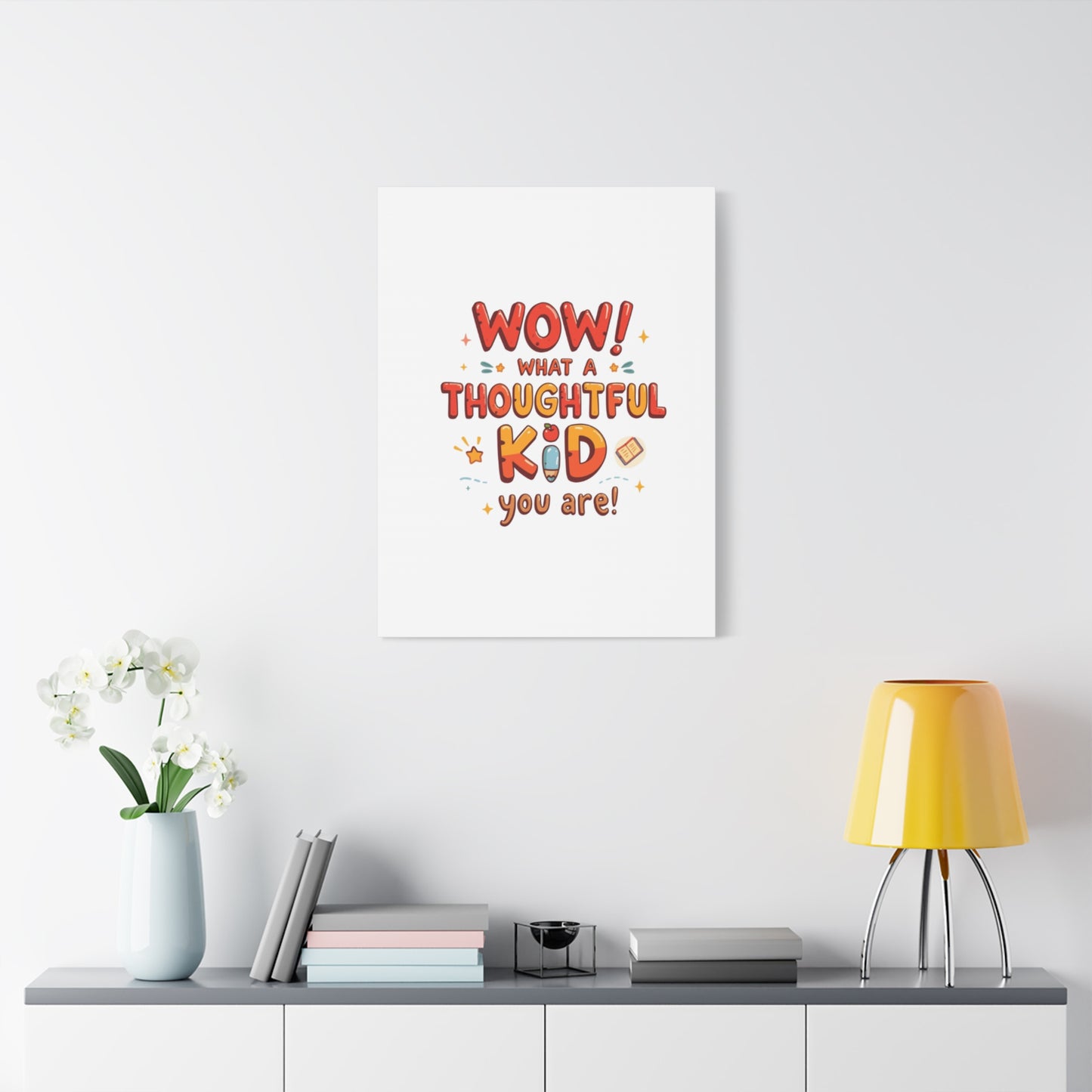 What a thoughtful kid you are! Canvas Print | Stretched Matte Canvas