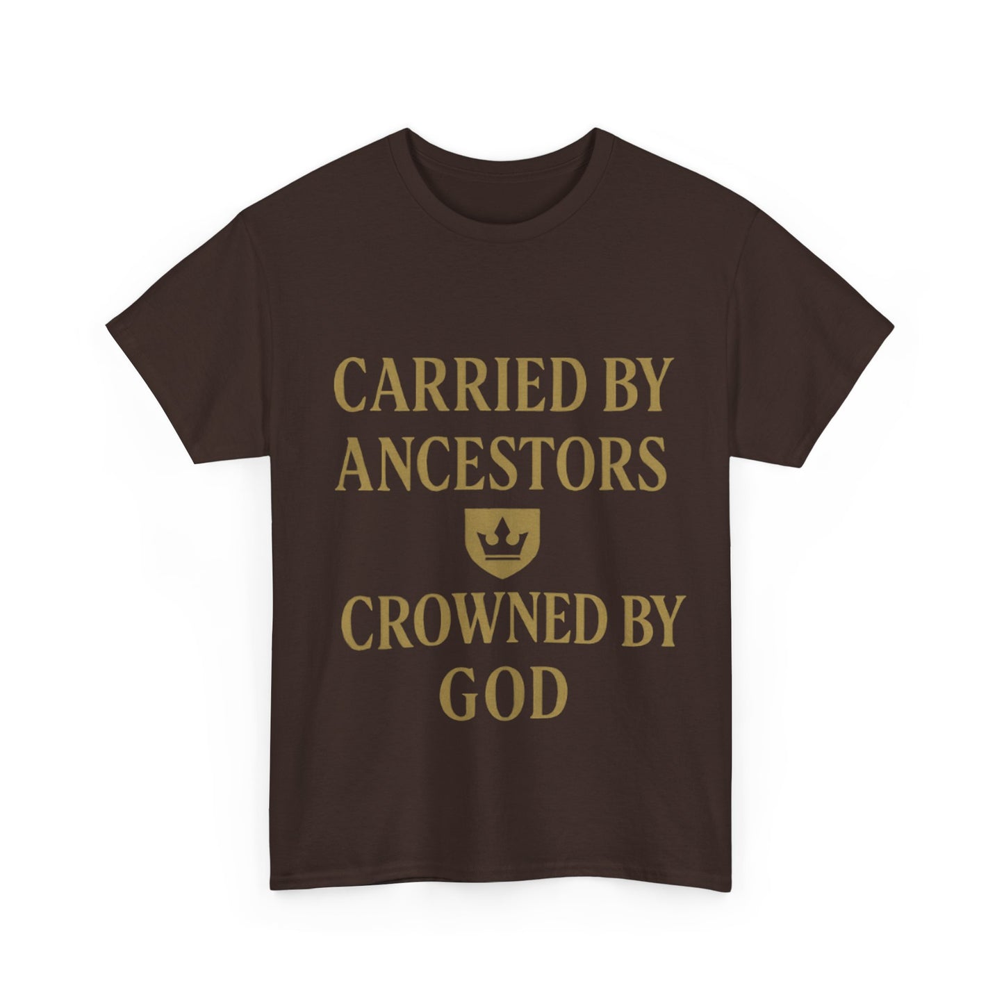 Carried by Ancestors Crowned by God Unisex Heavy Cotton Tee, Inspirational T-Shirt, Gift for Faith, Empowerment Apparel, Unique [...]
