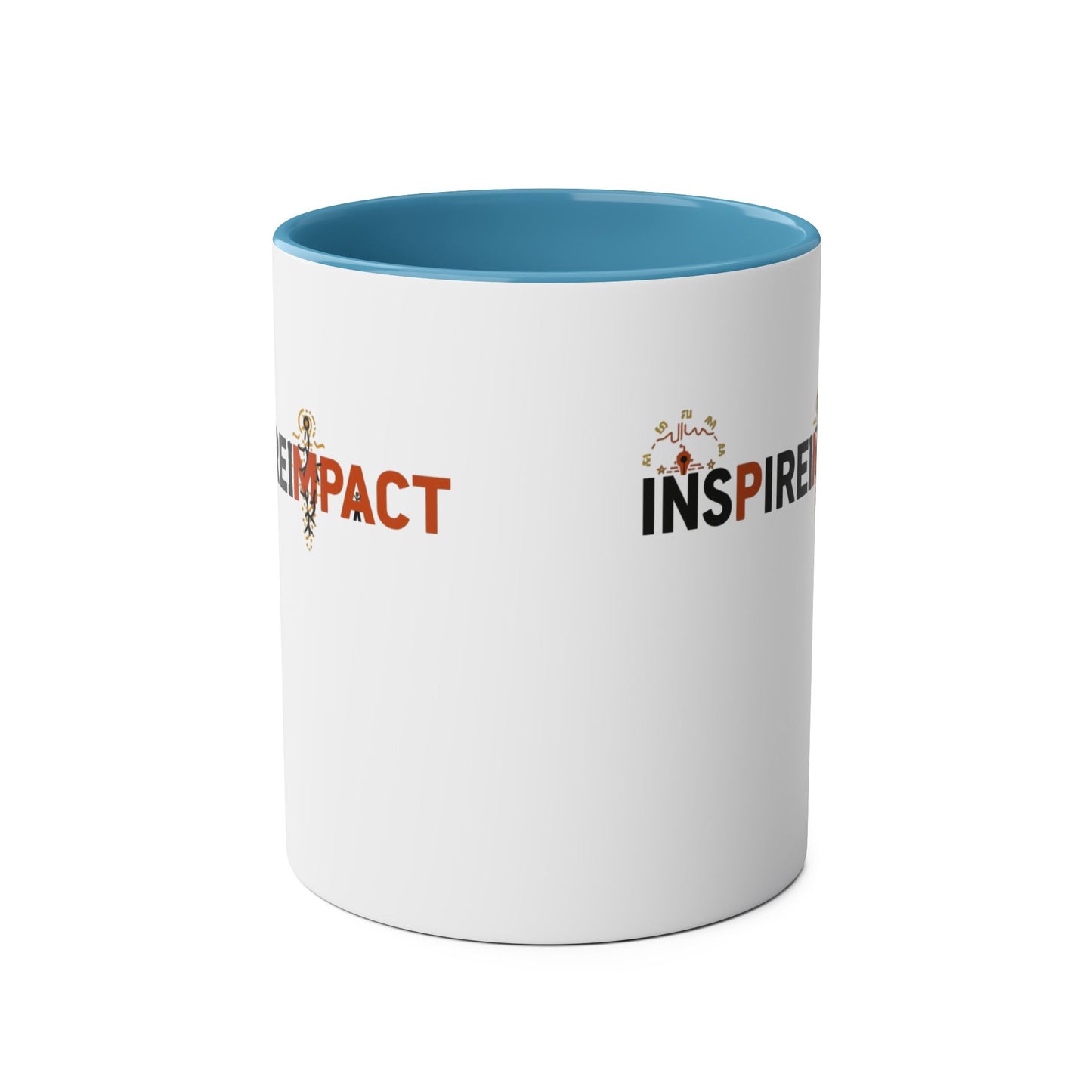 Inspire Impact Mug | Two-Tone 11oz Coffee Mug, Red Interior and Handle